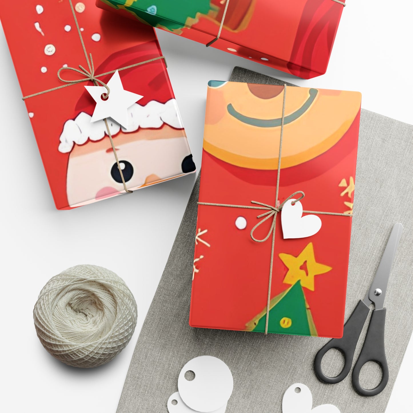 Emoji Christmas Wrapping Paper – Fun Holiday Gift Wrap for Kids with Santa, Snowman & Reindeer Faces