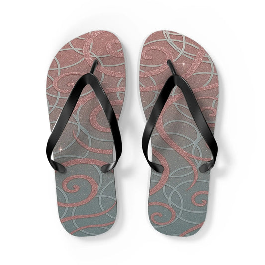 Elegant Swirl Flip Flops | Stylish Summer Footwear, Beach Vibes, Vacation Sandals, Poolside Comfort, Perfect Gift Printify