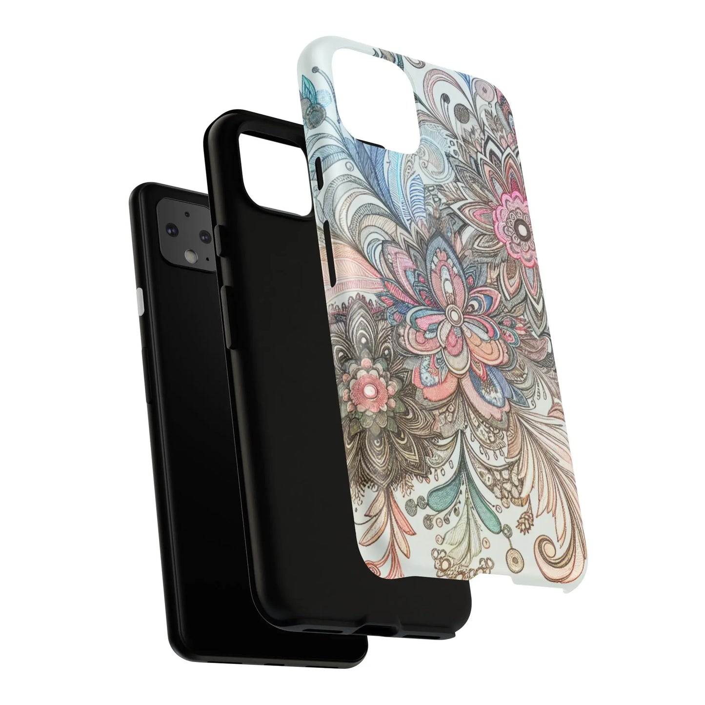 Floral Phone Case, Tough Cases, Protective mobile cover for flower lovers, Gift for her, Stylish phone accessory, Unique floral [...] Printify