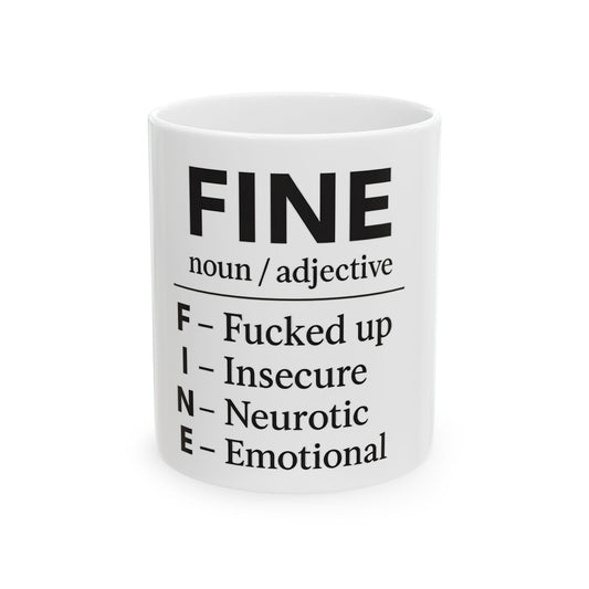 Funny Definition Ceramic Mug, Sarcasm Humor Quote Coffee Cup, 11oz, 15oz, Gift for Sarcastic Friends, L/R side of mug design upon request