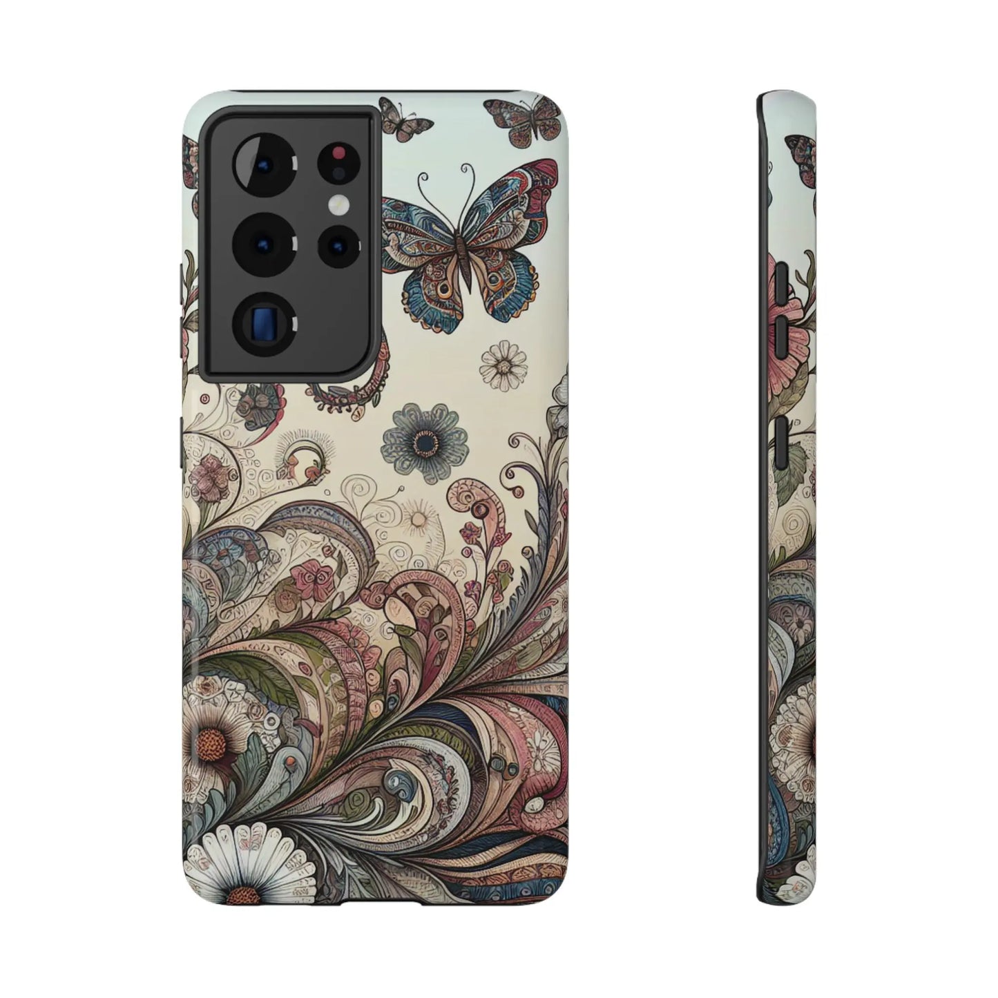 Phone Cases Whimsical Butterflies and Sunflowers Design Printify