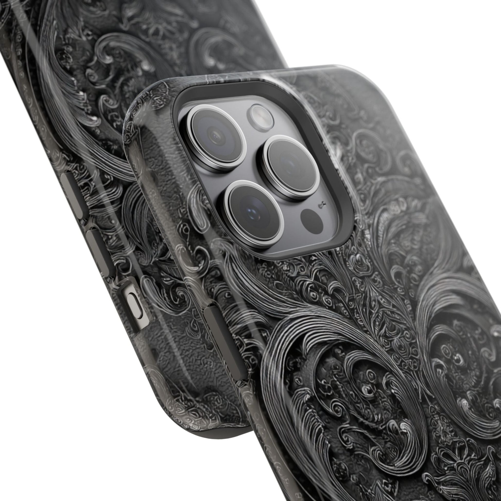 Phone Cases - Elegant Vintage Black Lace Design Printify