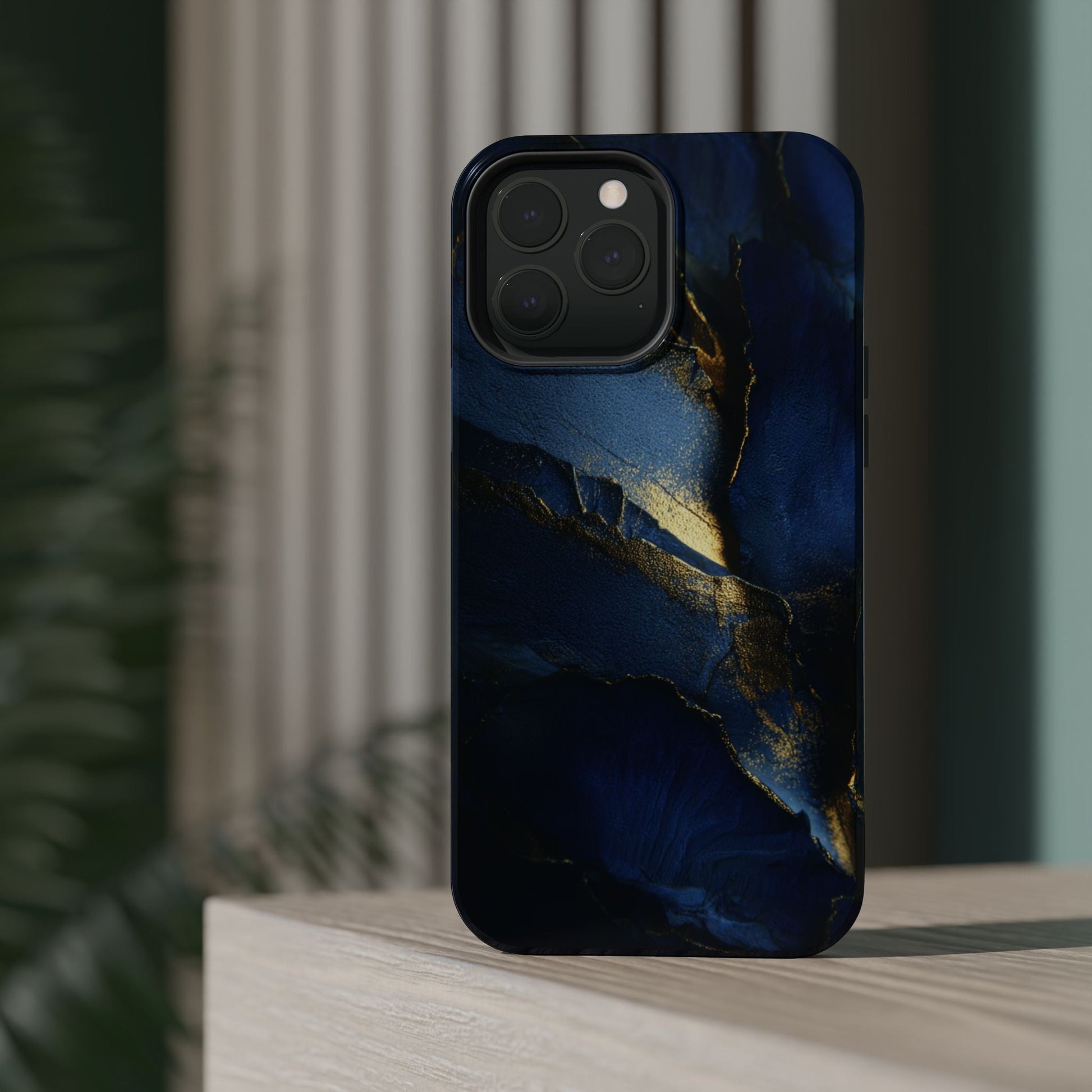 Phone Case - Blue and Gold 8k HD Design - Magnetic Tough Cases Printify