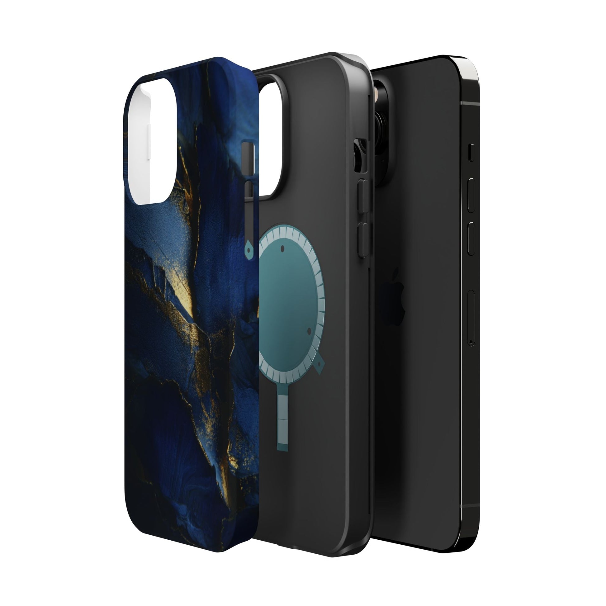 Phone Case - Blue and Gold 8k HD Design - Magnetic Tough Cases Printify
