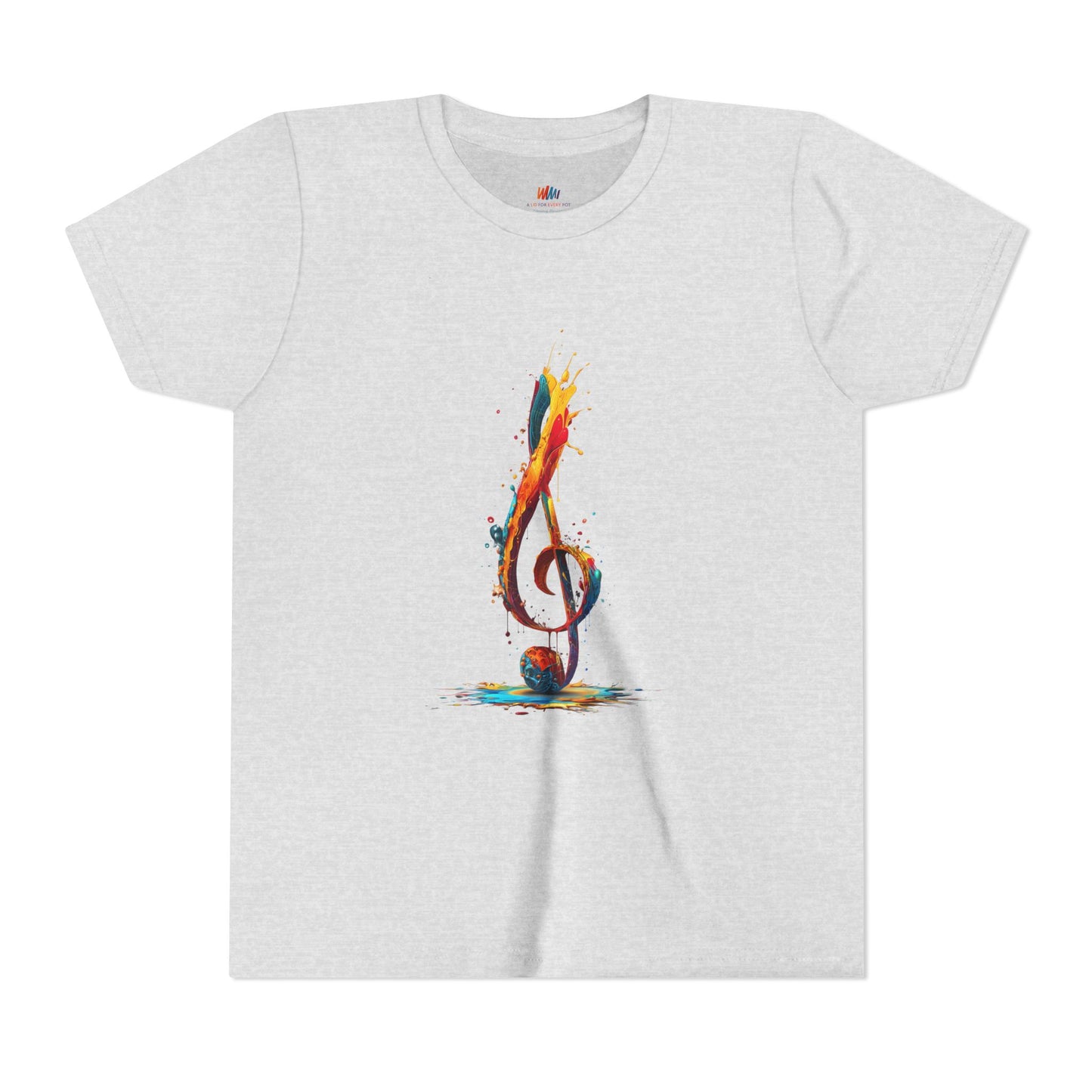 Youth Music Note Tee, Colorful Treble Clef Shirt, Kids Musical Gift, Summer Fun Top, Music Lover T-Shirt