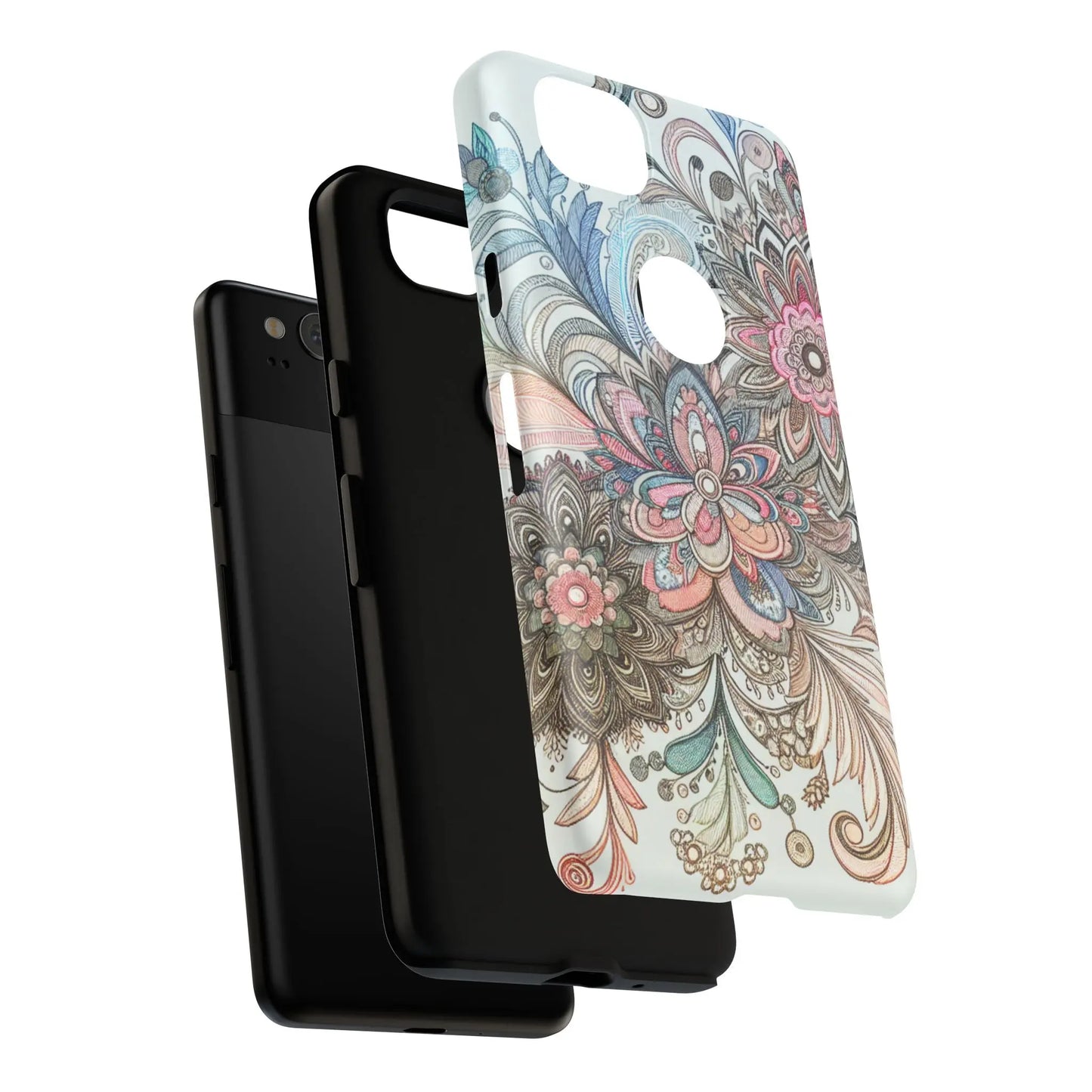 Floral Phone Case, Tough Cases, Protective mobile cover for flower lovers, Gift for her, Stylish phone accessory, Unique floral [...] Printify