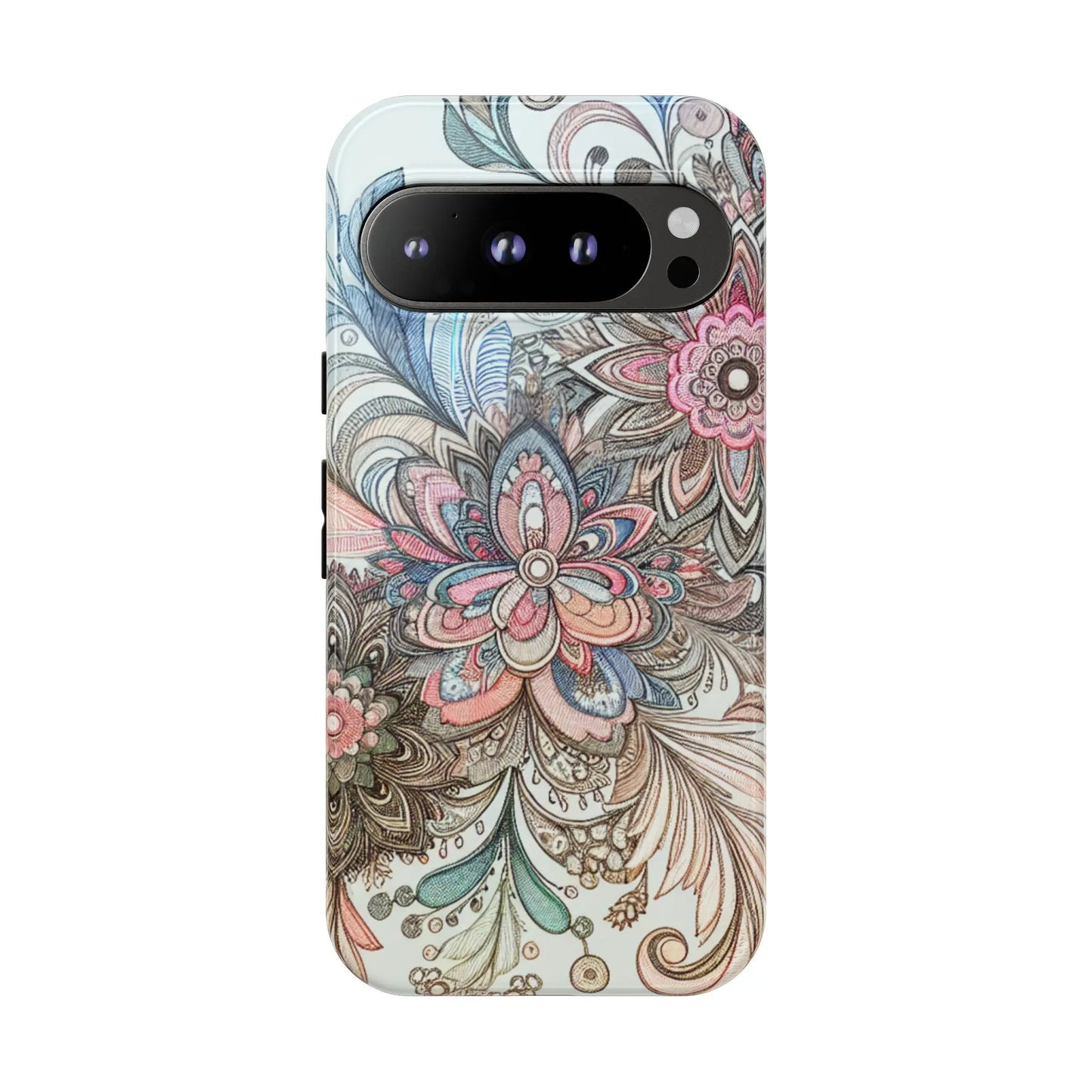 Floral Phone Case, Tough Cases, Protective mobile cover for flower lovers, Gift for her, Stylish phone accessory, Unique floral [...] Printify
