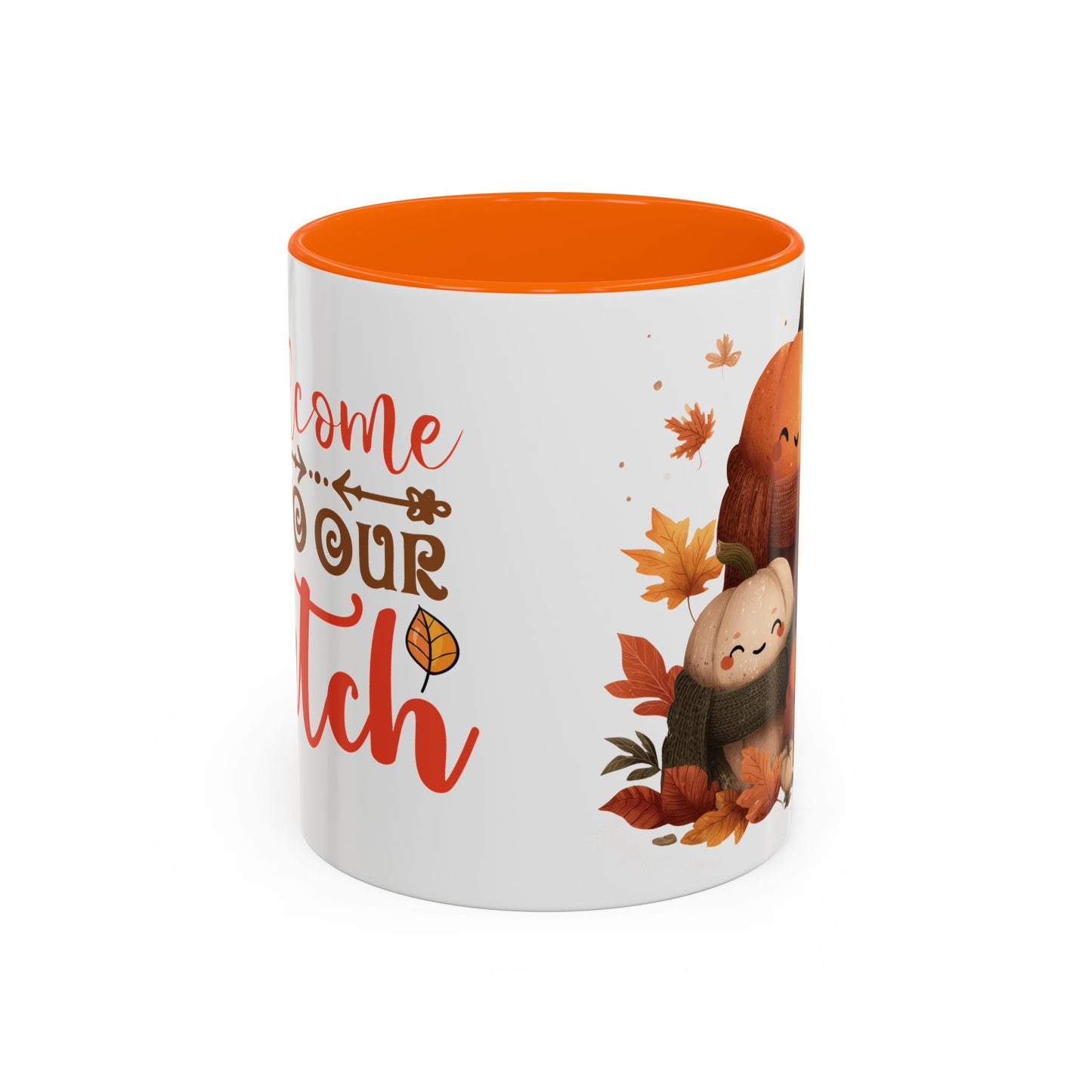 Accent Coffee Mug - Welcome to Our Patch Pumpkin Family Design