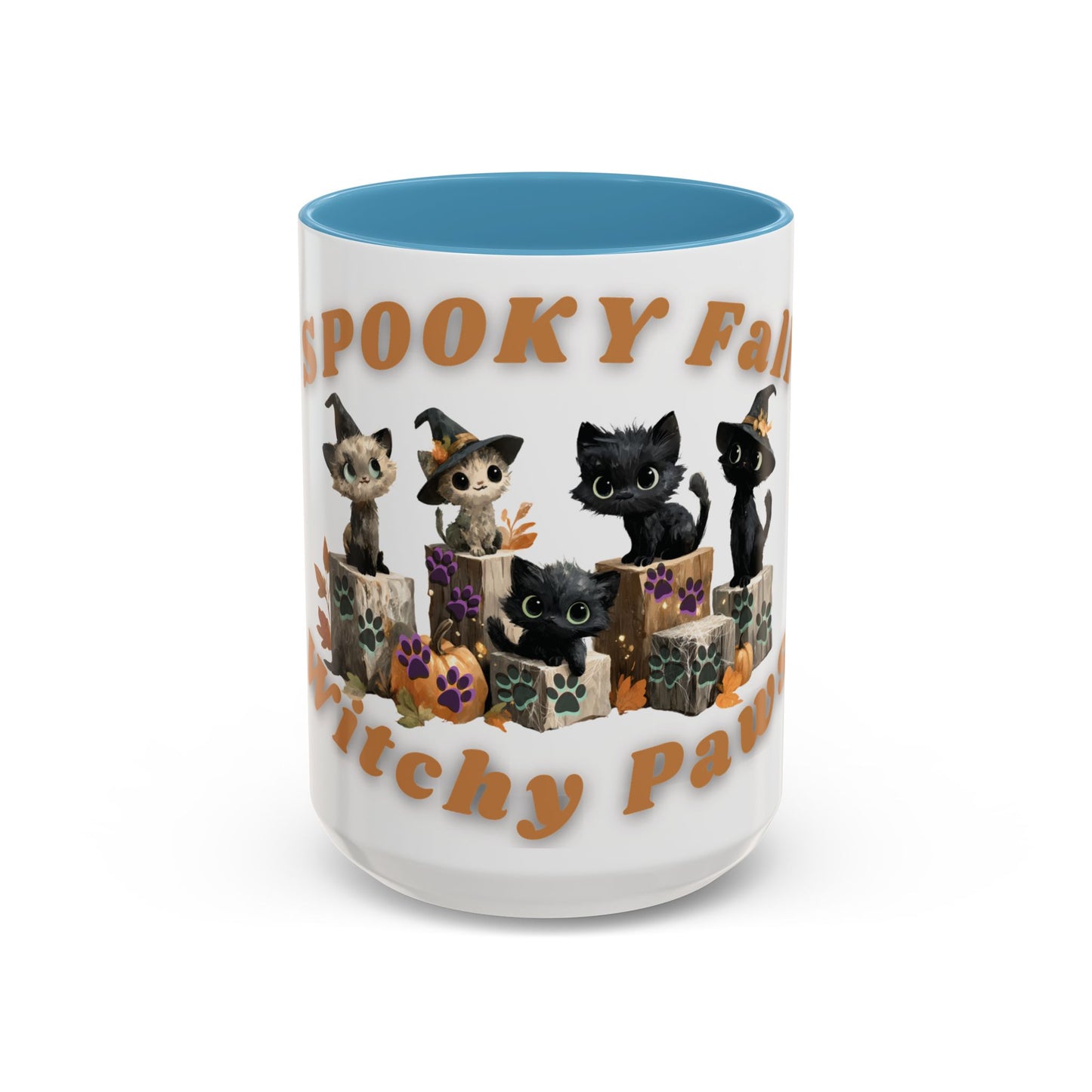 Spooky Black Cat Coffee Mug, Halloween Mug, Fall Decor, Cat Lover Gift, Witchy Paws, Seasonal Mugs
