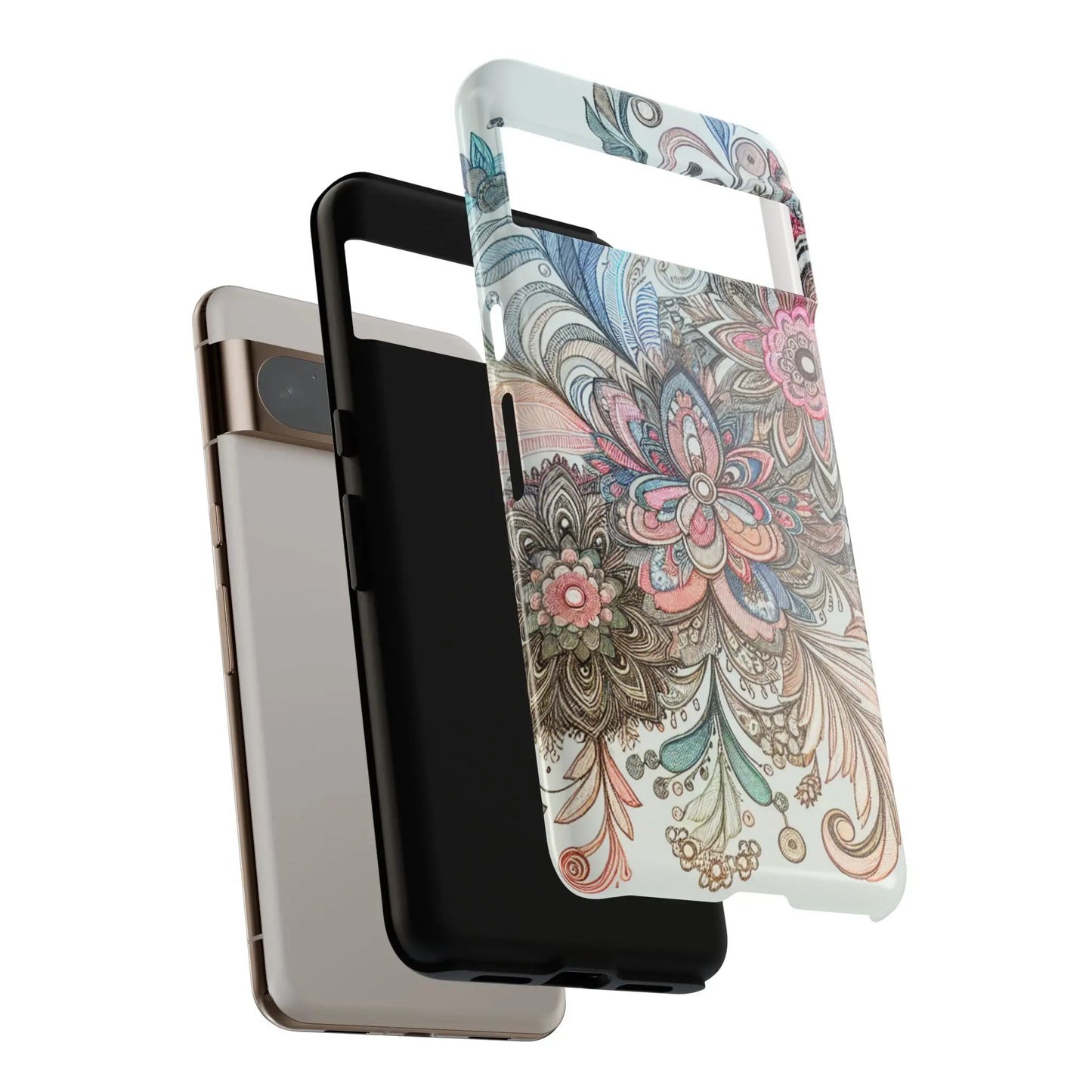 Floral Phone Case, Tough Cases, Protective mobile cover for flower lovers, Gift for her, Stylish phone accessory, Unique floral [...] Printify