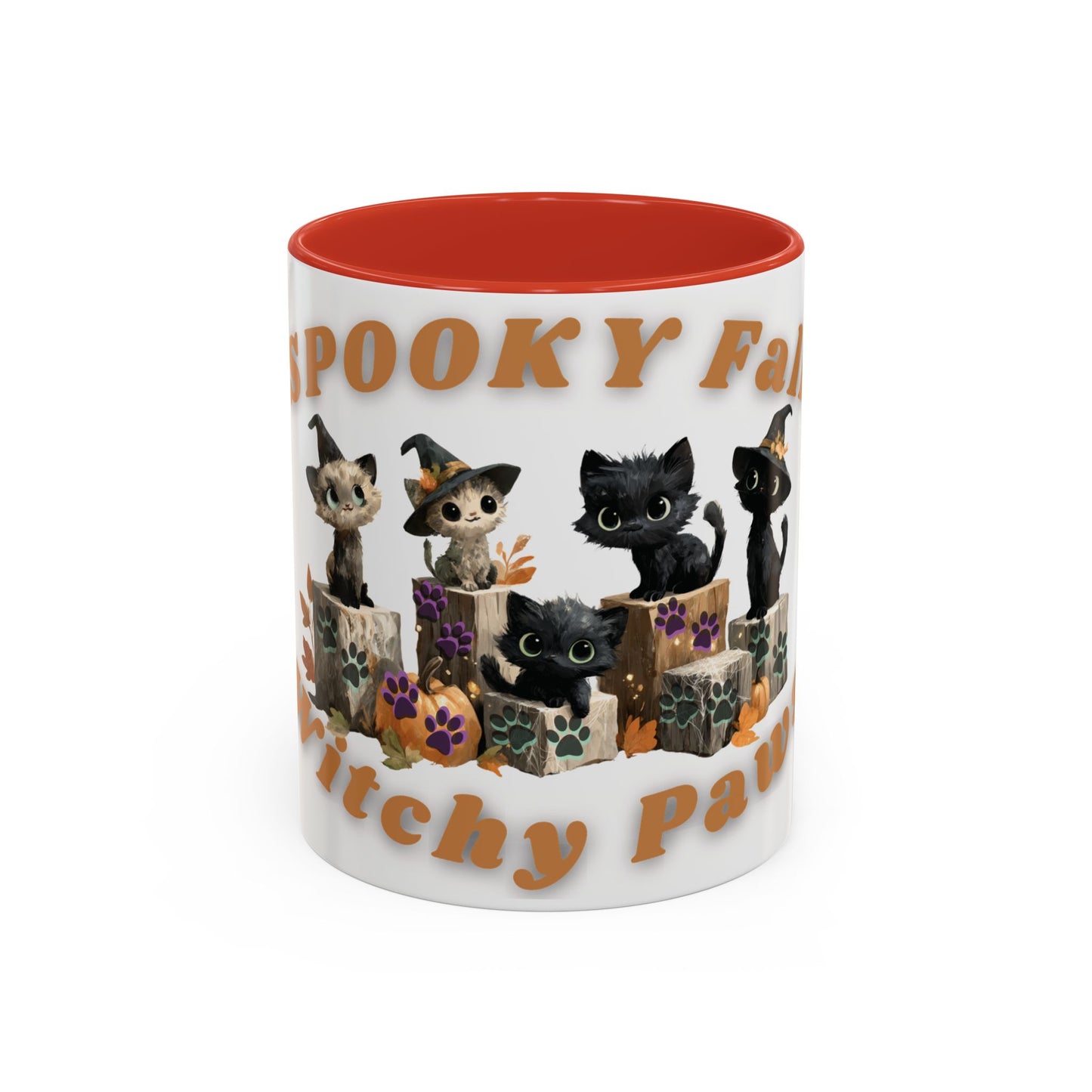 Spooky Black Cat Coffee Mug, Halloween Mug, Fall Decor, Cat Lover Gift, Witchy Paws, Seasonal Mugs
