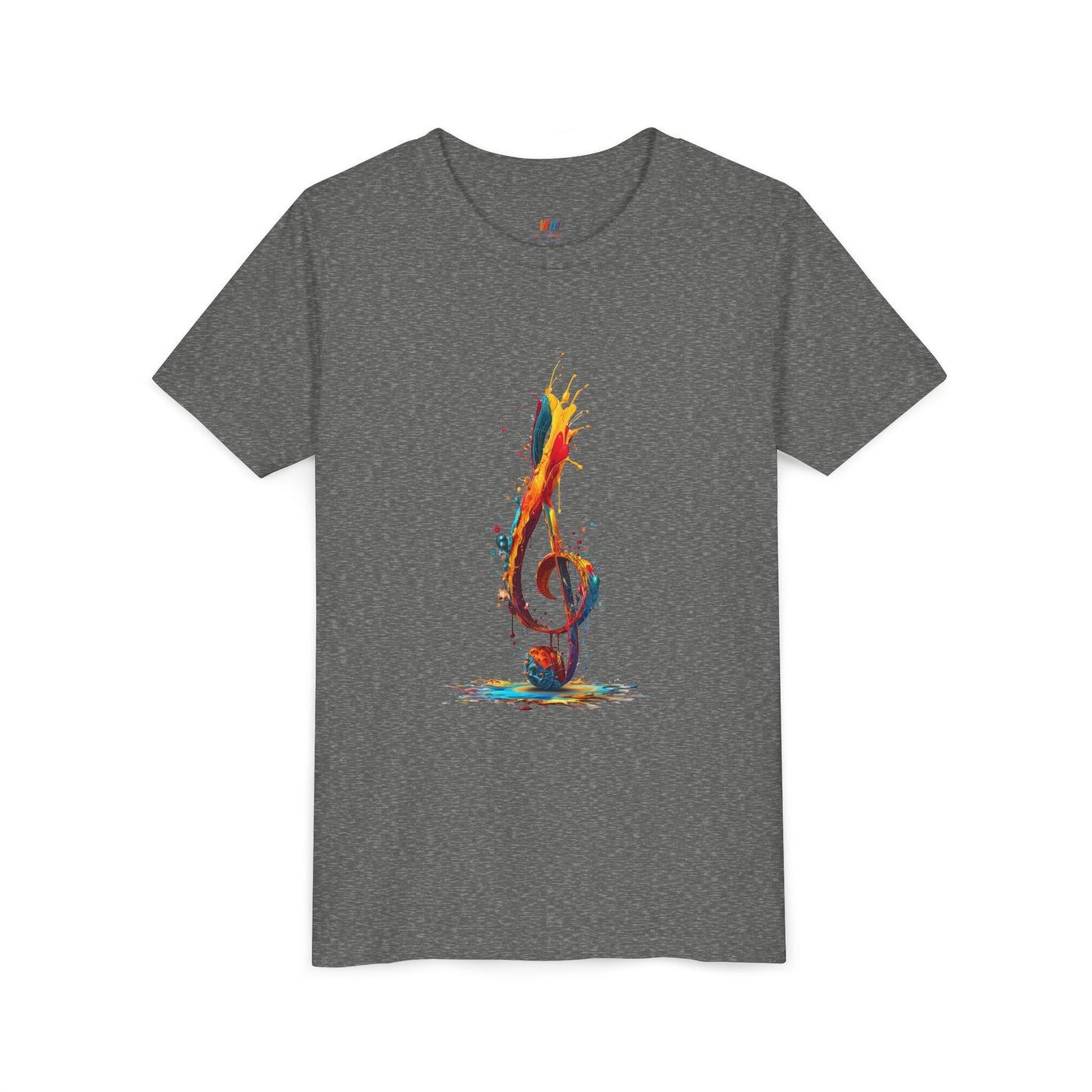 Youth Music Note Tee, Colorful Treble Clef Shirt, Kids Musical Gift, Summer Fun Top, Music Lover T-Shirt
