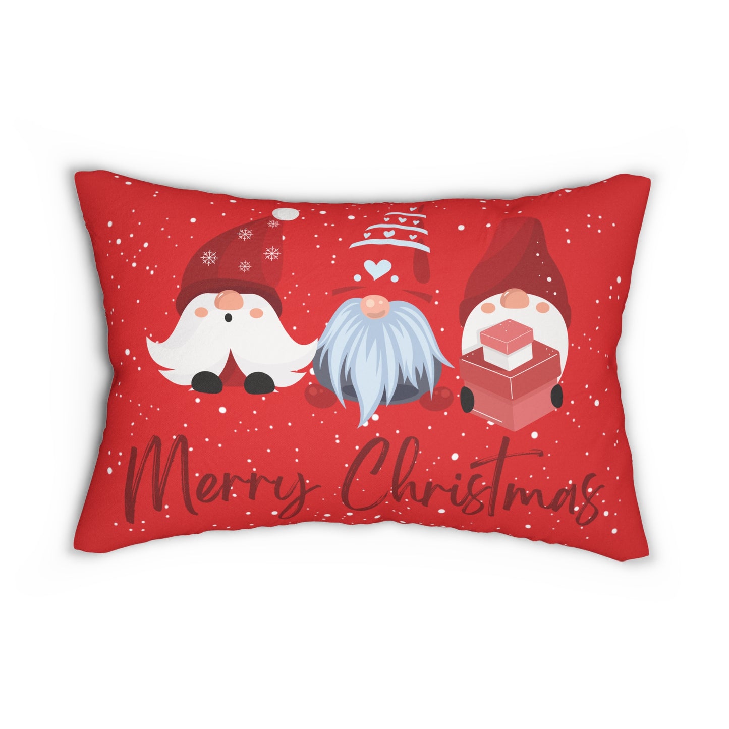 Christmas Lumbar Pillow with Gnome Design, Holiday Decor, Gift for Couch, Festive Home Accents, Seasonal Throw Pillow, Merry Christmas [...]
