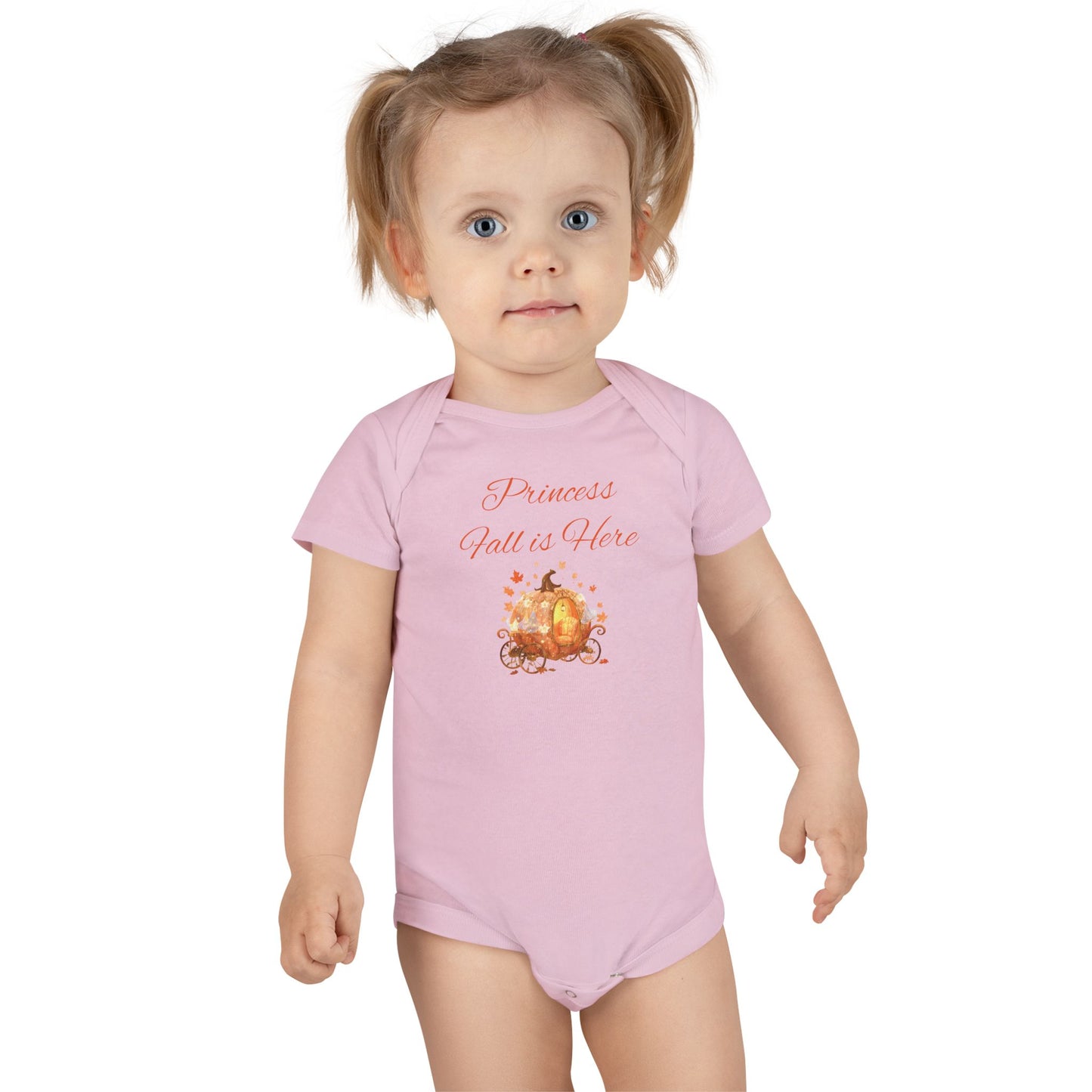 Baby Onesie, Princess Fall is Here - Personalizable Infant Bodysuit, Fall Pumpkin Carriage, Halloween Outfit, Baby Shower Gift, Custom Baby