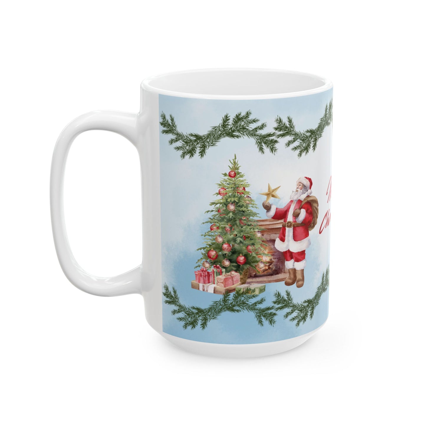 Merry Christmas Ceramic Mug, Holiday Gift, Festive Coffee Cup, Christmas Decor, Seasonal Beverageware