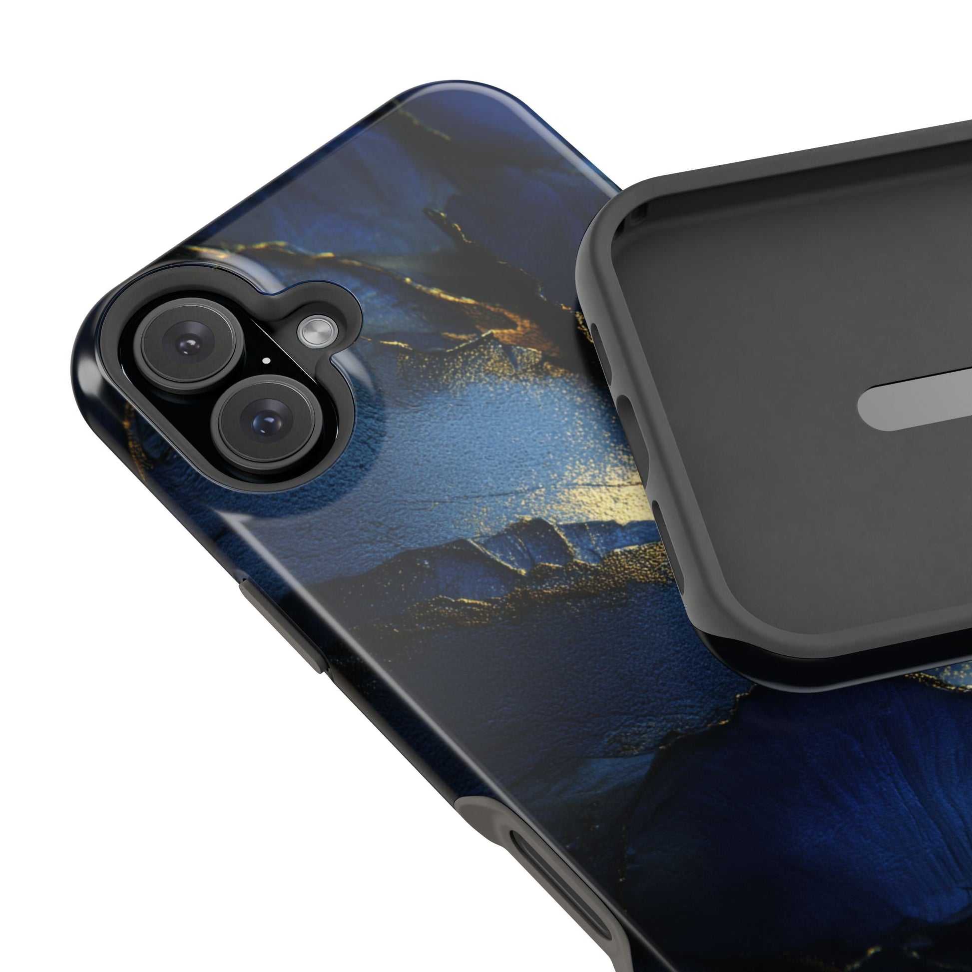 Phone Case - Blue and Gold 8k HD Design - Magnetic Tough Cases Printify