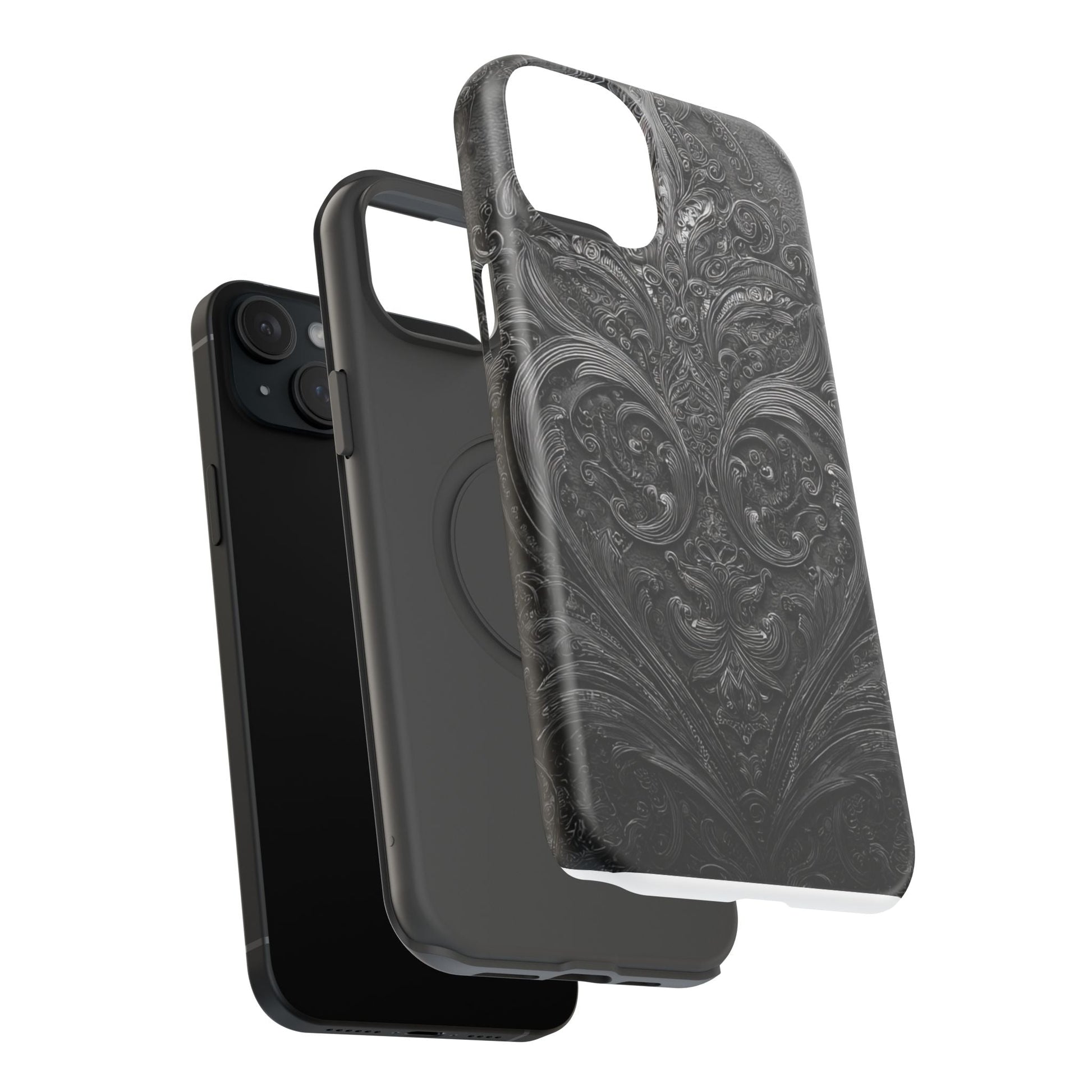 Phone Cases - Elegant Vintage Black Lace Design Printify