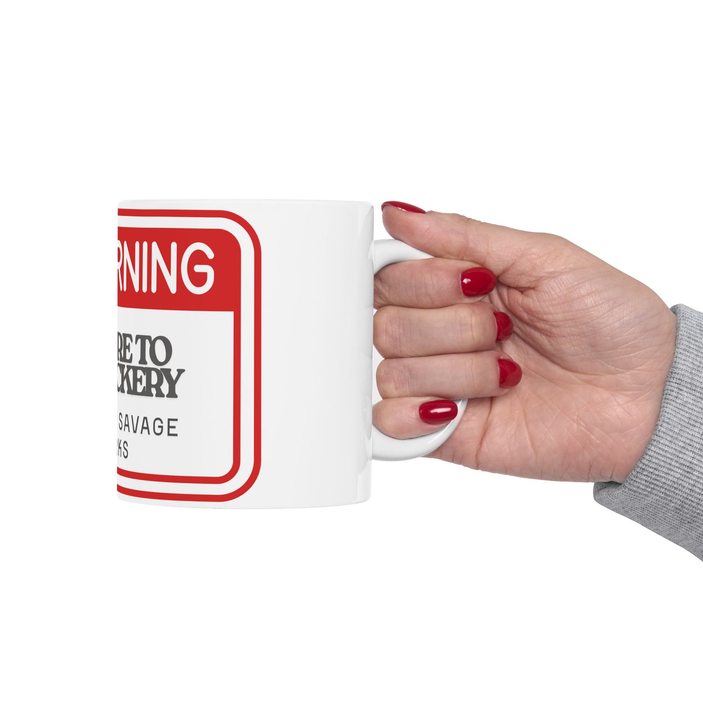 Warning Mug - Exposure to Dumbfuckery, Funny Coffee Cup, Gift for Friends, Office Humor, Snarky Coffee Mug, 11oz & 15oz