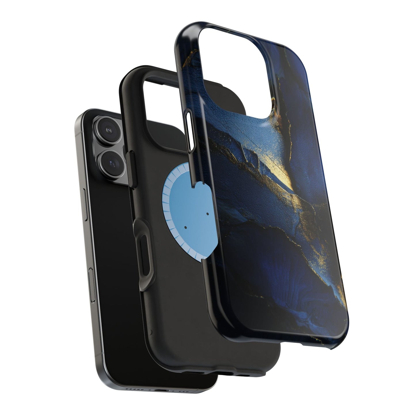 Phone Case - Blue and Gold 8k HD Design - Magnetic Tough Cases Printify