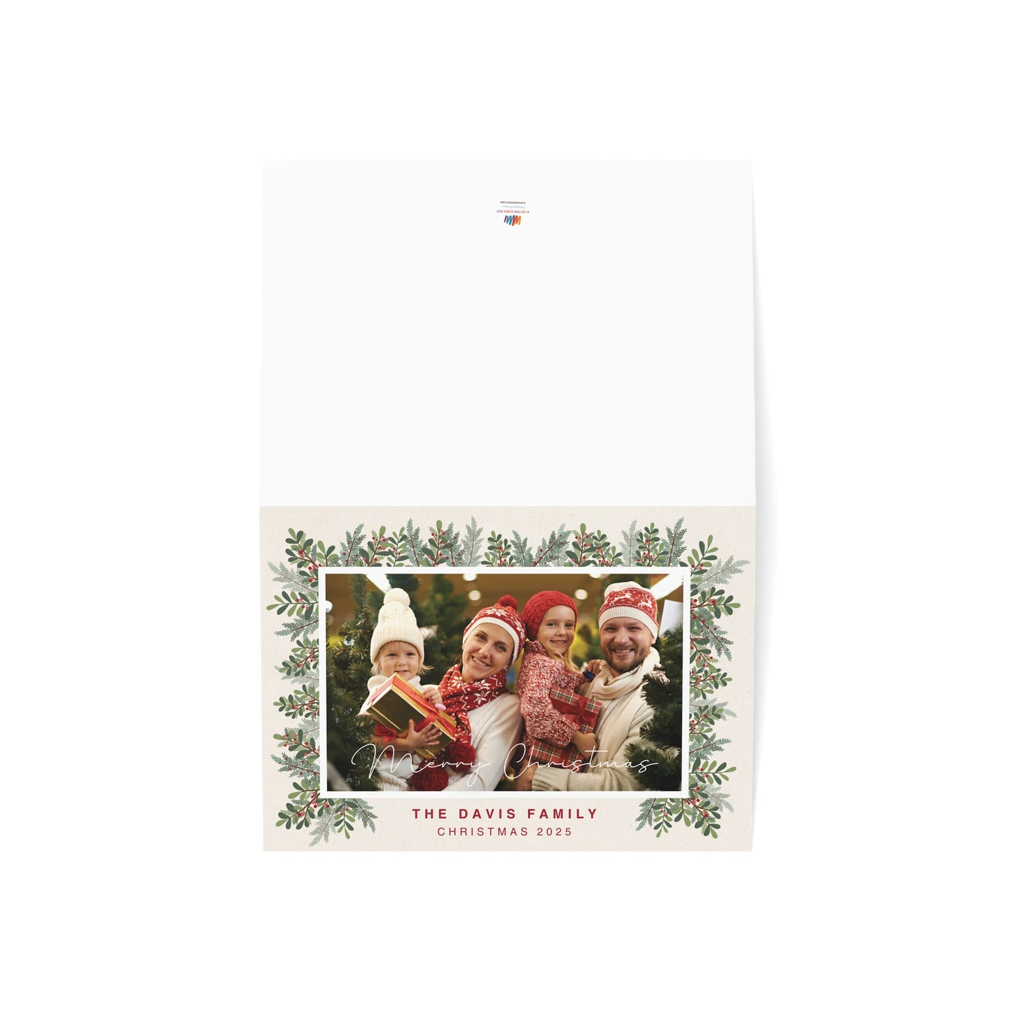 Personalized Family Christmas Cards Custom Photo Holiday Card Set 10 30 or 50 Pack with Envelopes Custom Printed Holiday Greeting