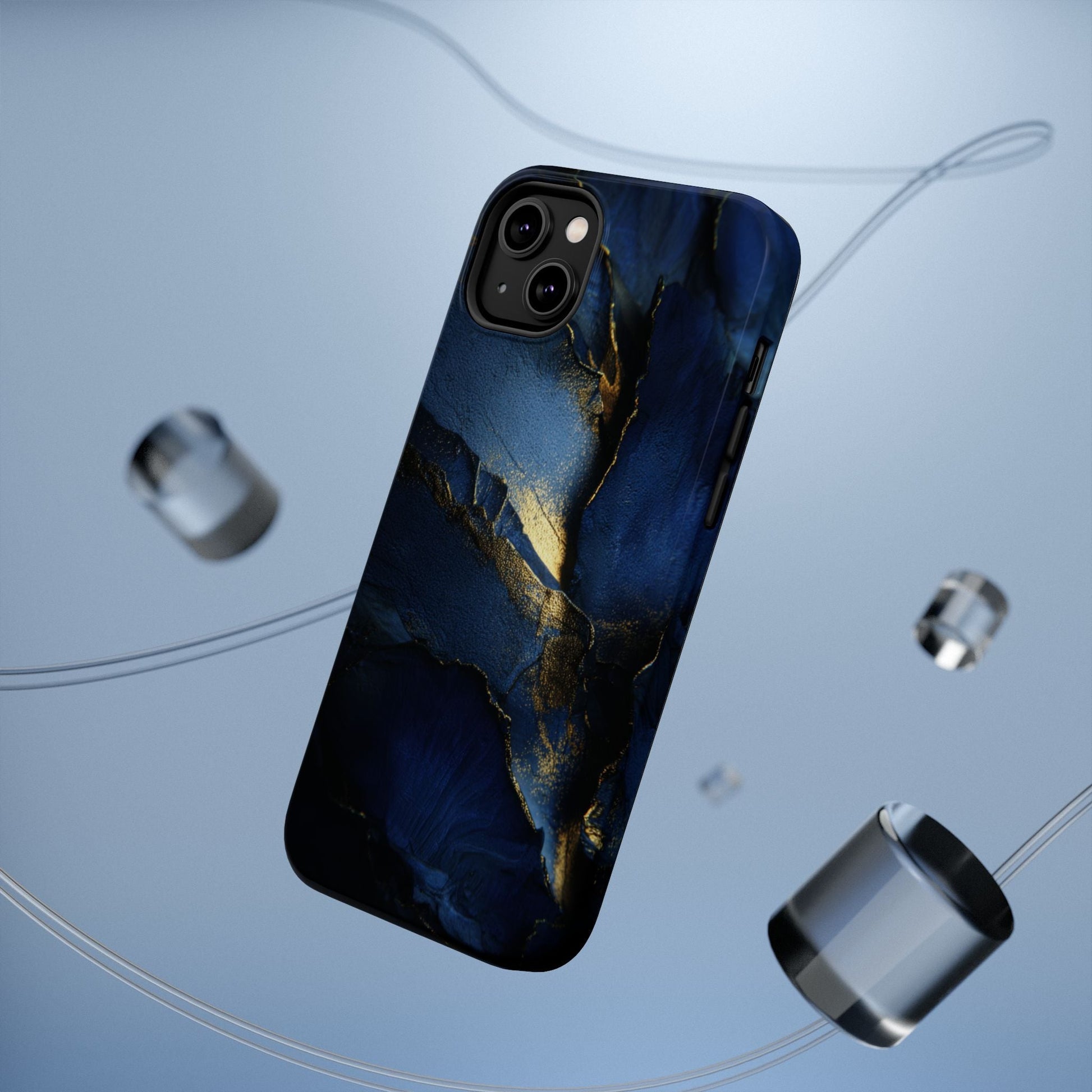 Phone Case - Blue and Gold 8k HD Design - Magnetic Tough Cases Printify