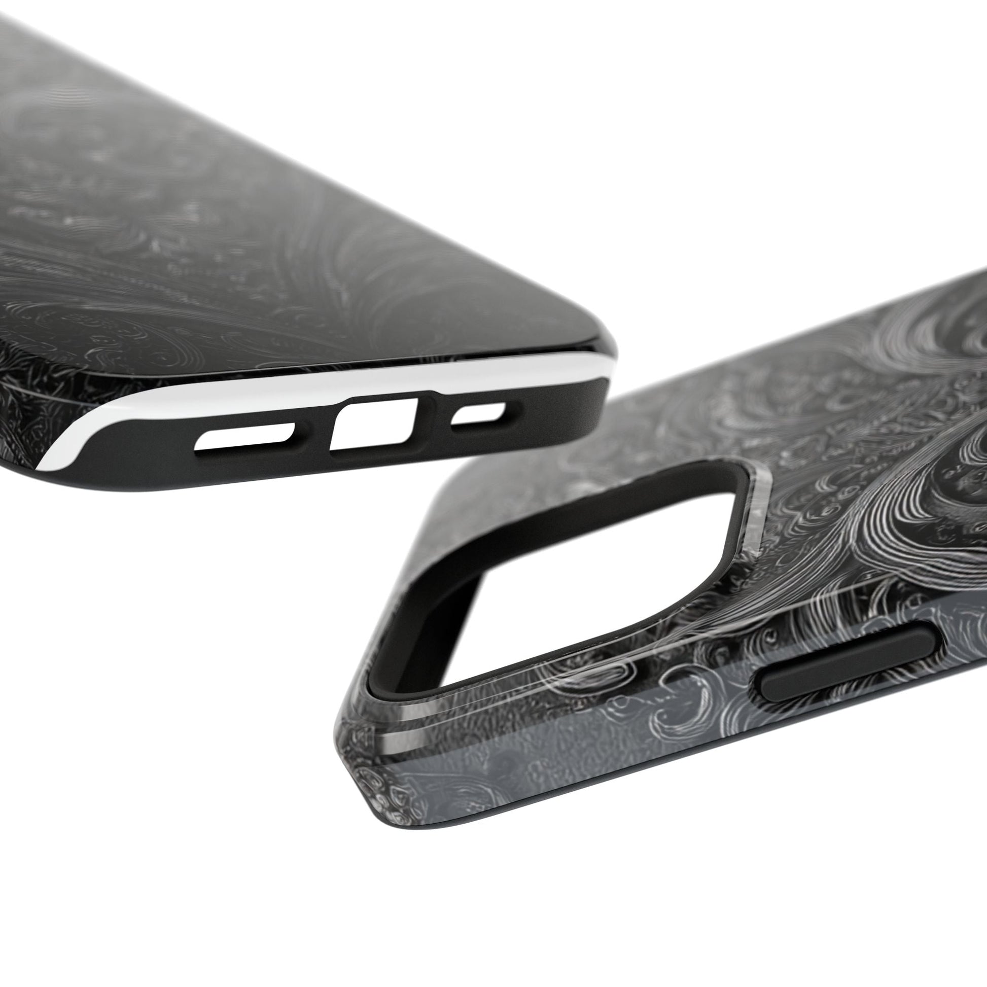 Phone Cases - Elegant Vintage Black Lace Design Printify