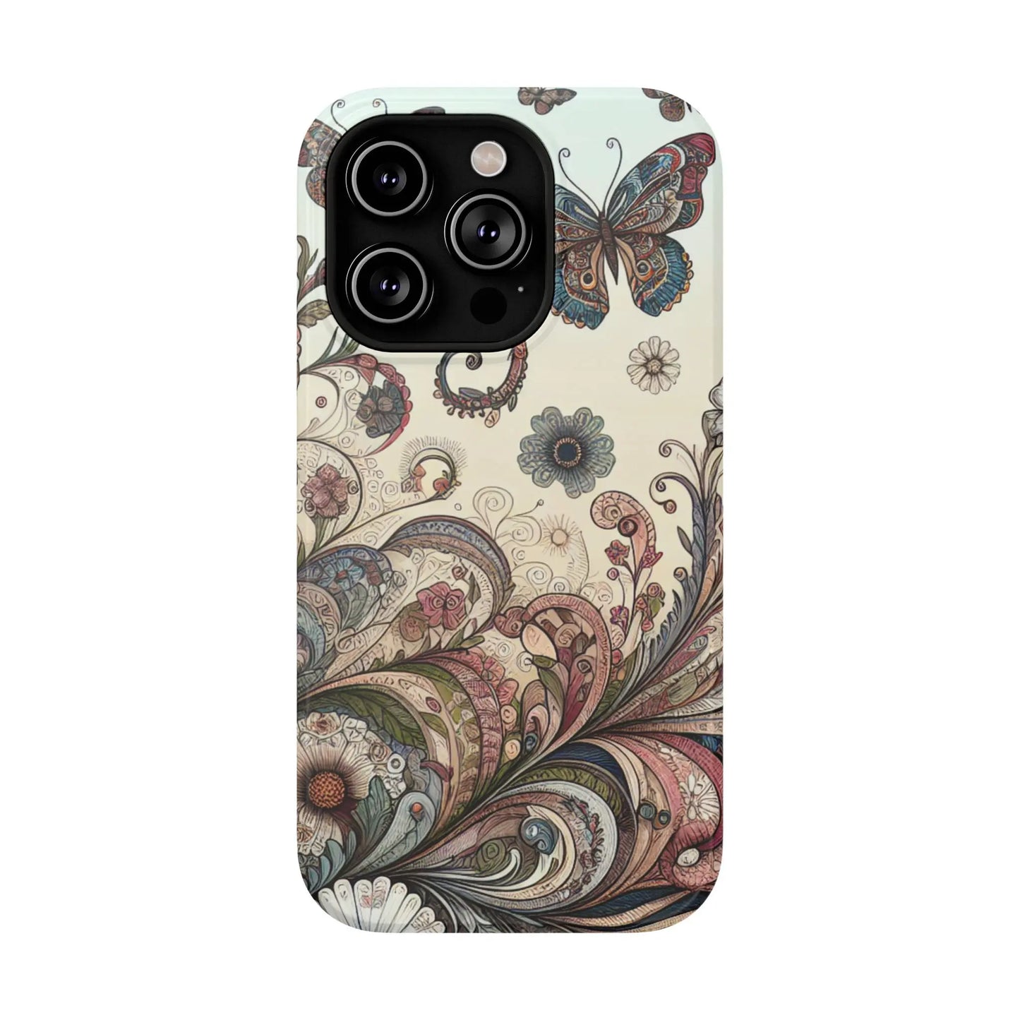 Phone Cases Whimsical Butterflies and Sunflowers Design Printify