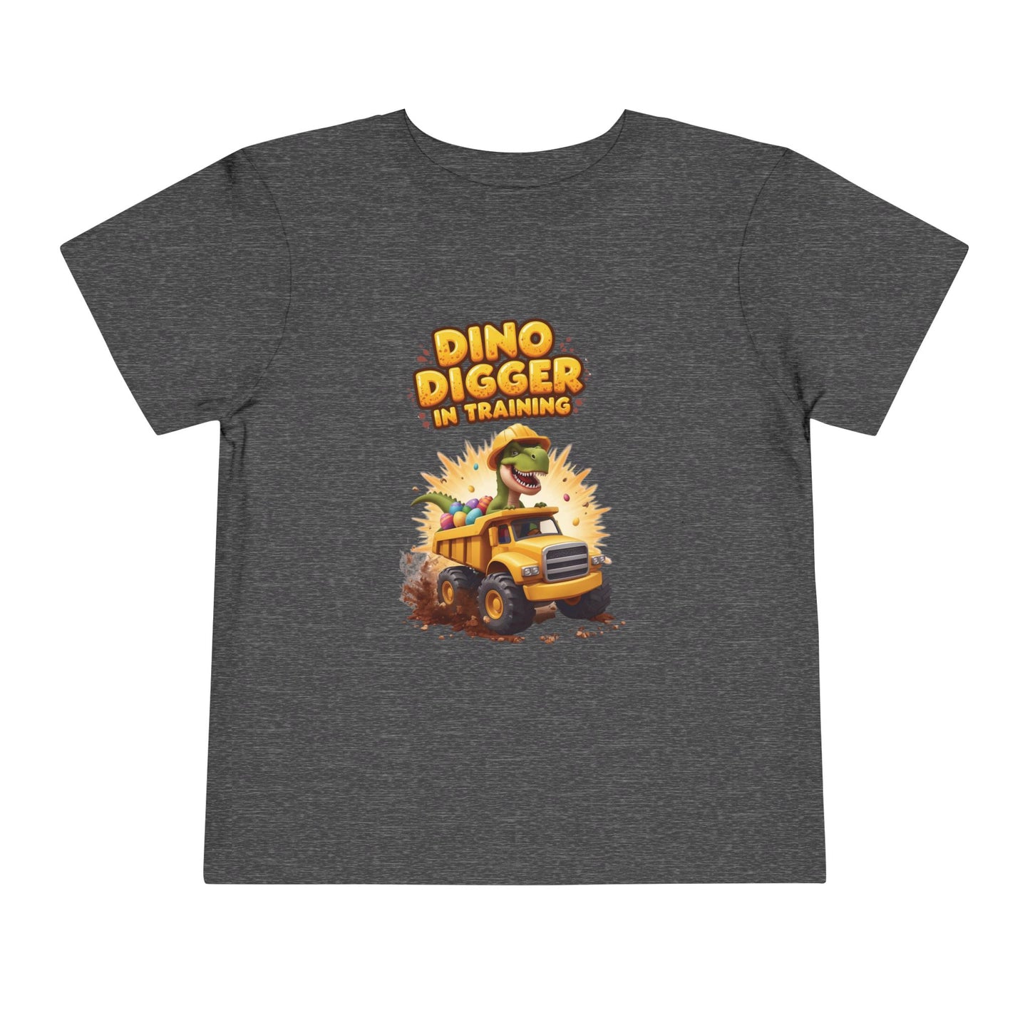 Dino Digger Toddler Tee - Fun Dino Excavator T-Shirt, Kids Gift, Birthday Outfit, Playwear, Cute Dinosaur Apparel