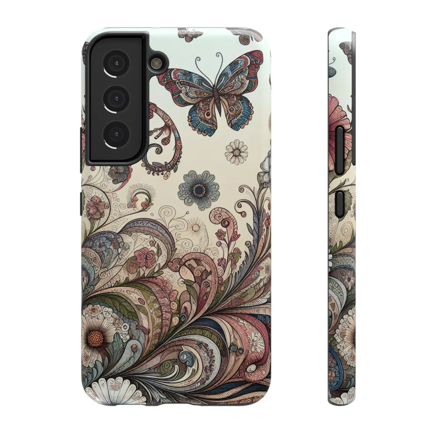 Phone Cases Whimsical Butterflies and Sunflowers Design Printify