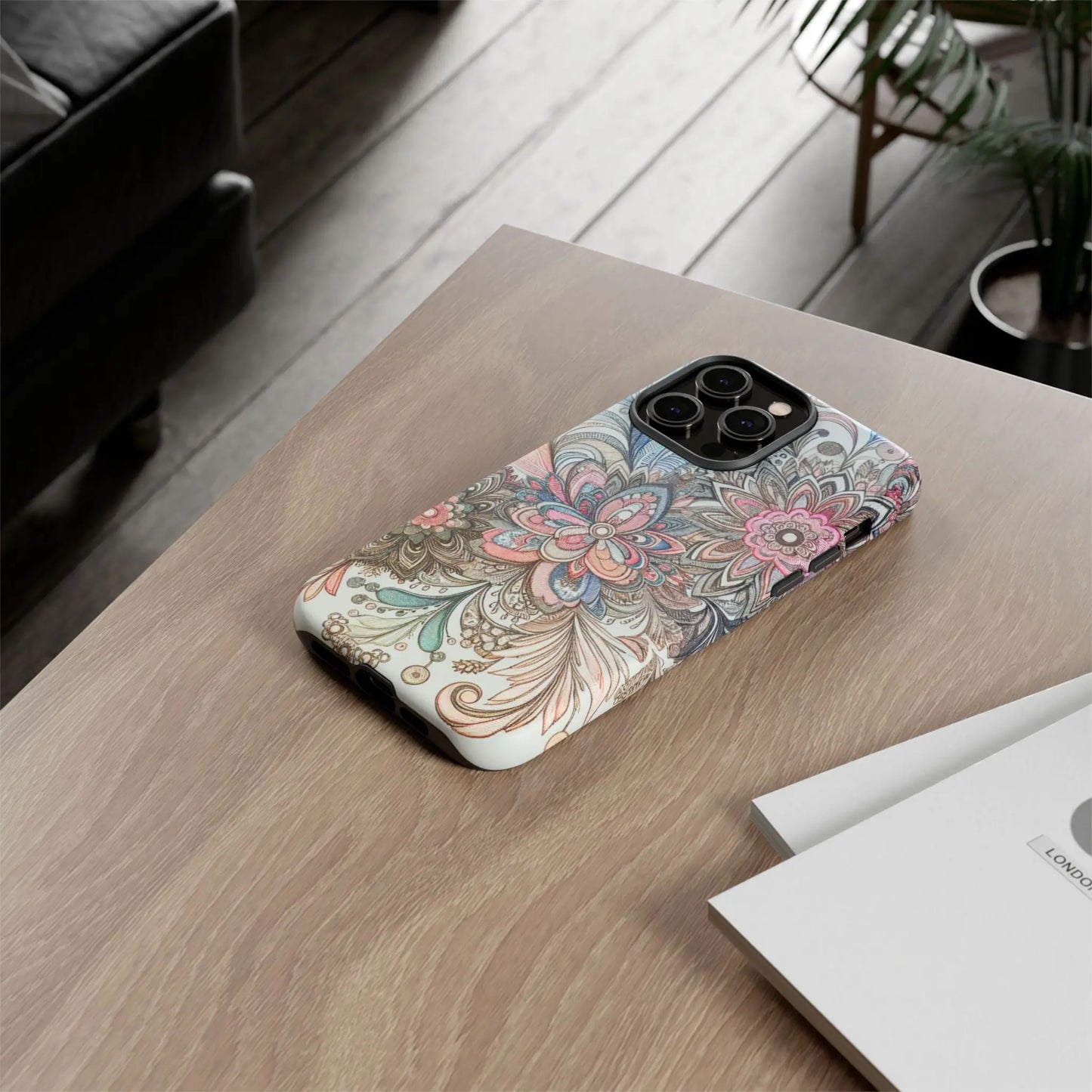 Floral Phone Case, Tough Cases, Protective mobile cover for flower lovers, Gift for her, Stylish phone accessory, Unique floral [...] Printify