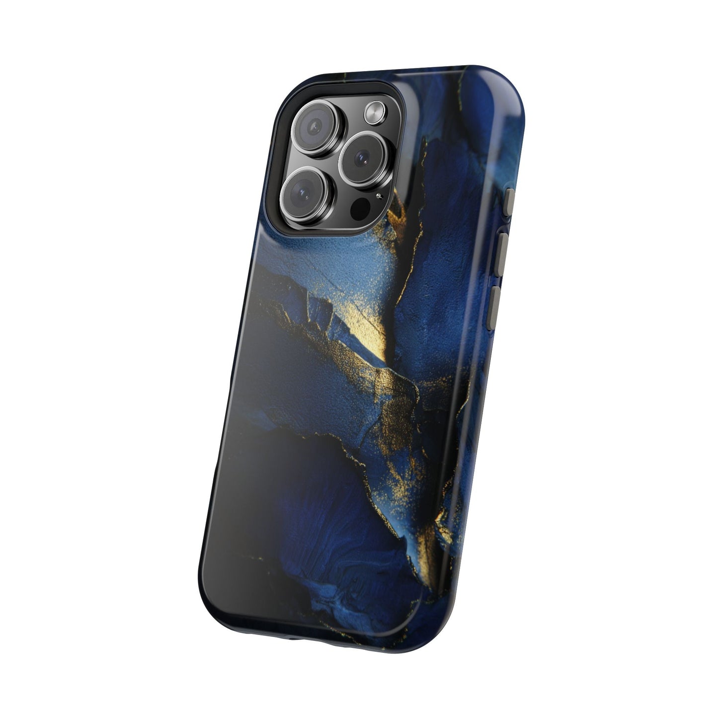Phone Case - Blue and Gold 8k HD Design - Magnetic Tough Cases Printify