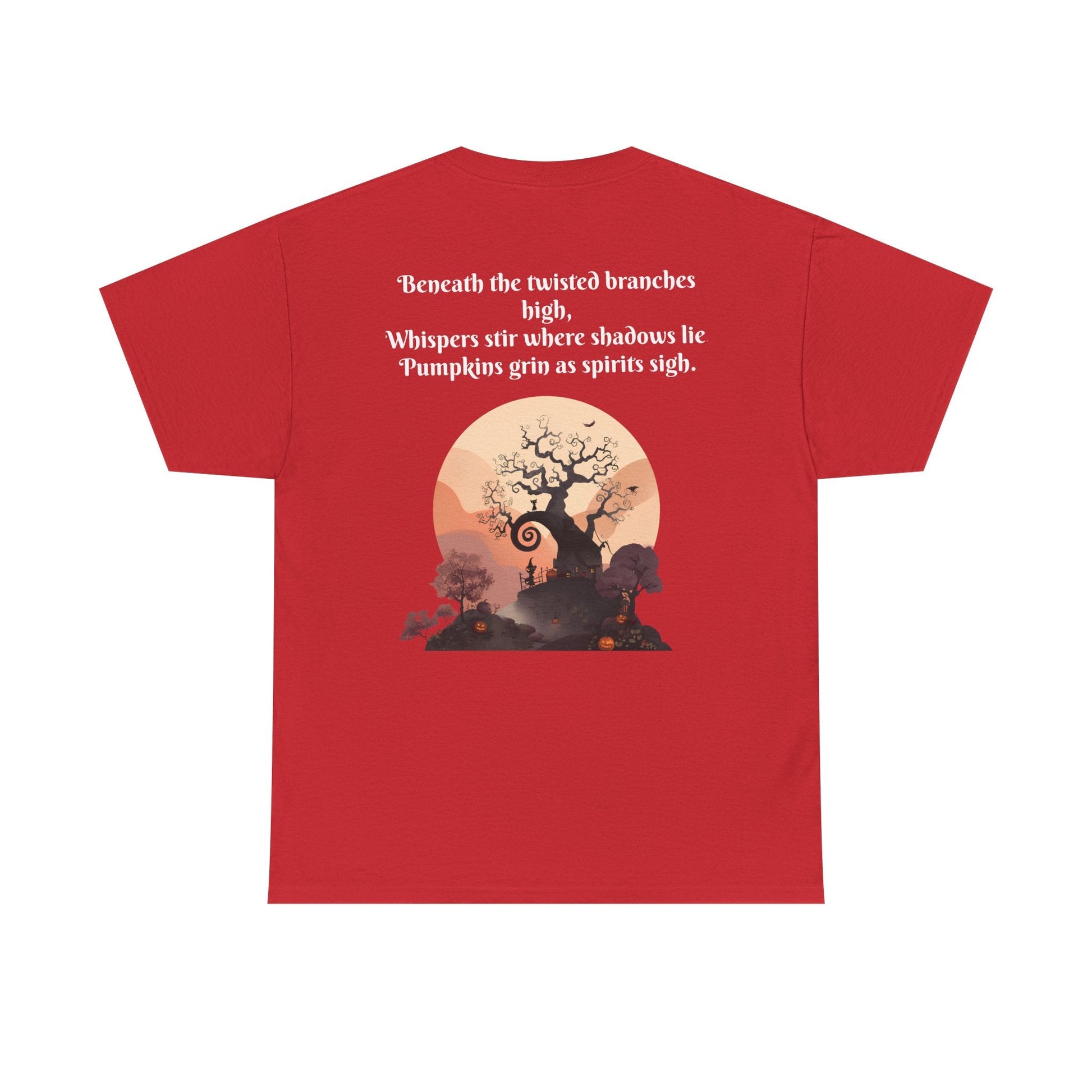 Spooky Sunset Tee, Halloween Shirt, Fall Apparel, Unisex Graphic Tee, Autumn Vibes, Cozy Casual Wear Printify