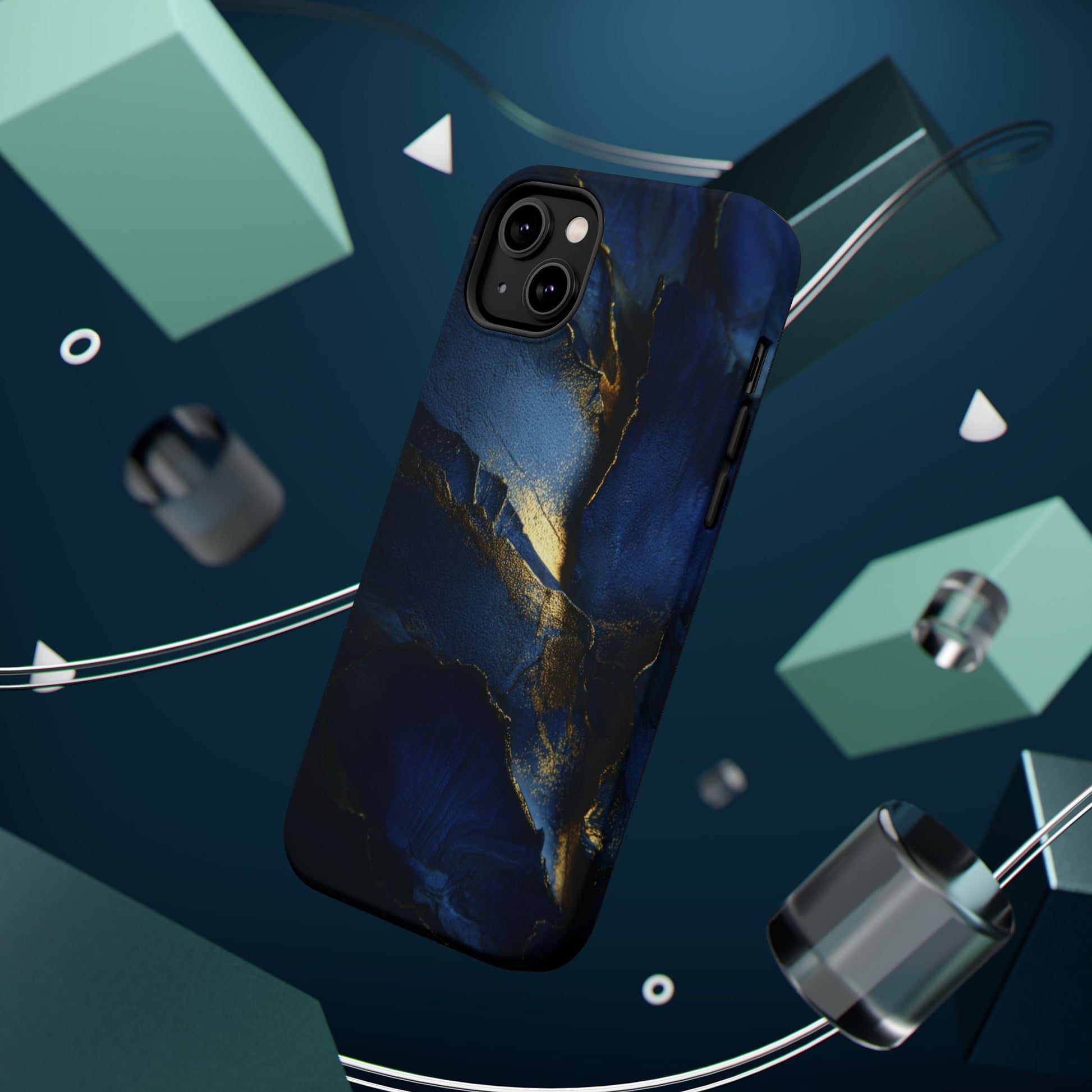Phone Case - Blue and Gold 8k HD Design - Magnetic Tough Cases Printify