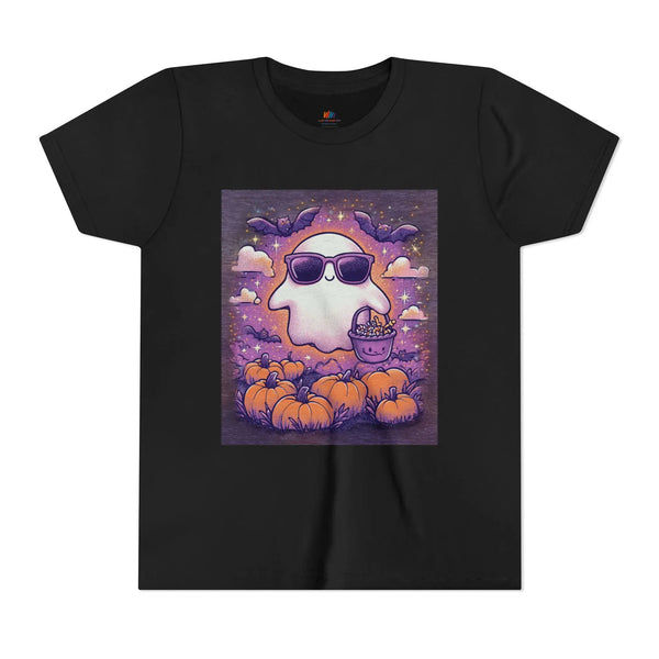 Adorable Ghost Halloween Tee, Youth Short Sleeve T-Shirt A Lid for Every Pot ~Everyday Designz~