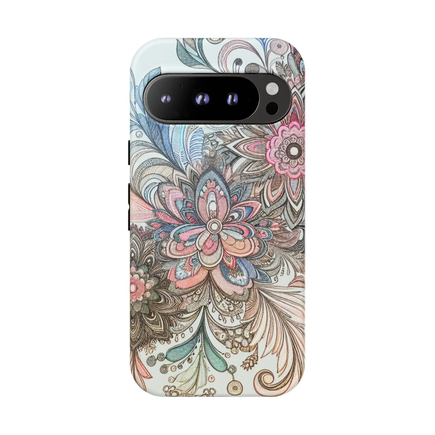 Floral Phone Case, Tough Cases, Protective mobile cover for flower lovers, Gift for her, Stylish phone accessory, Unique floral [...] Printify