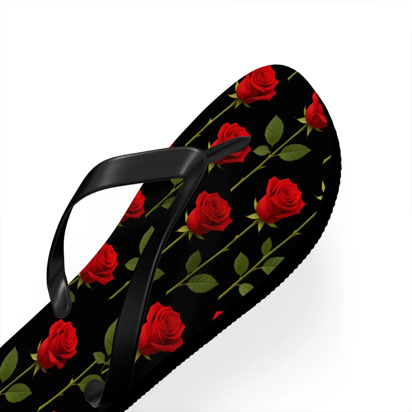 Flip Flops - Long Stemmed Roses Beach Sandals Printify