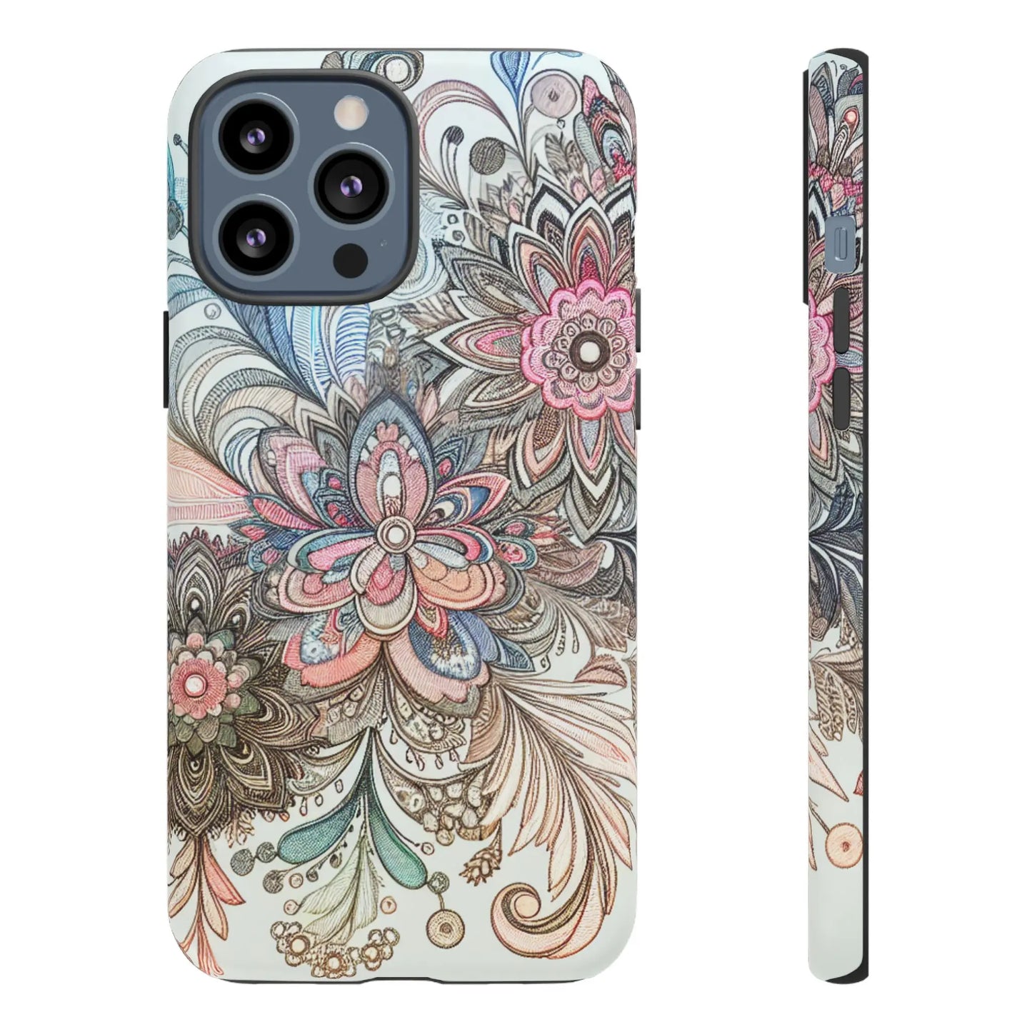 Floral Phone Case, Tough Cases, Protective mobile cover for flower lovers, Gift for her, Stylish phone accessory, Unique floral [...] Printify