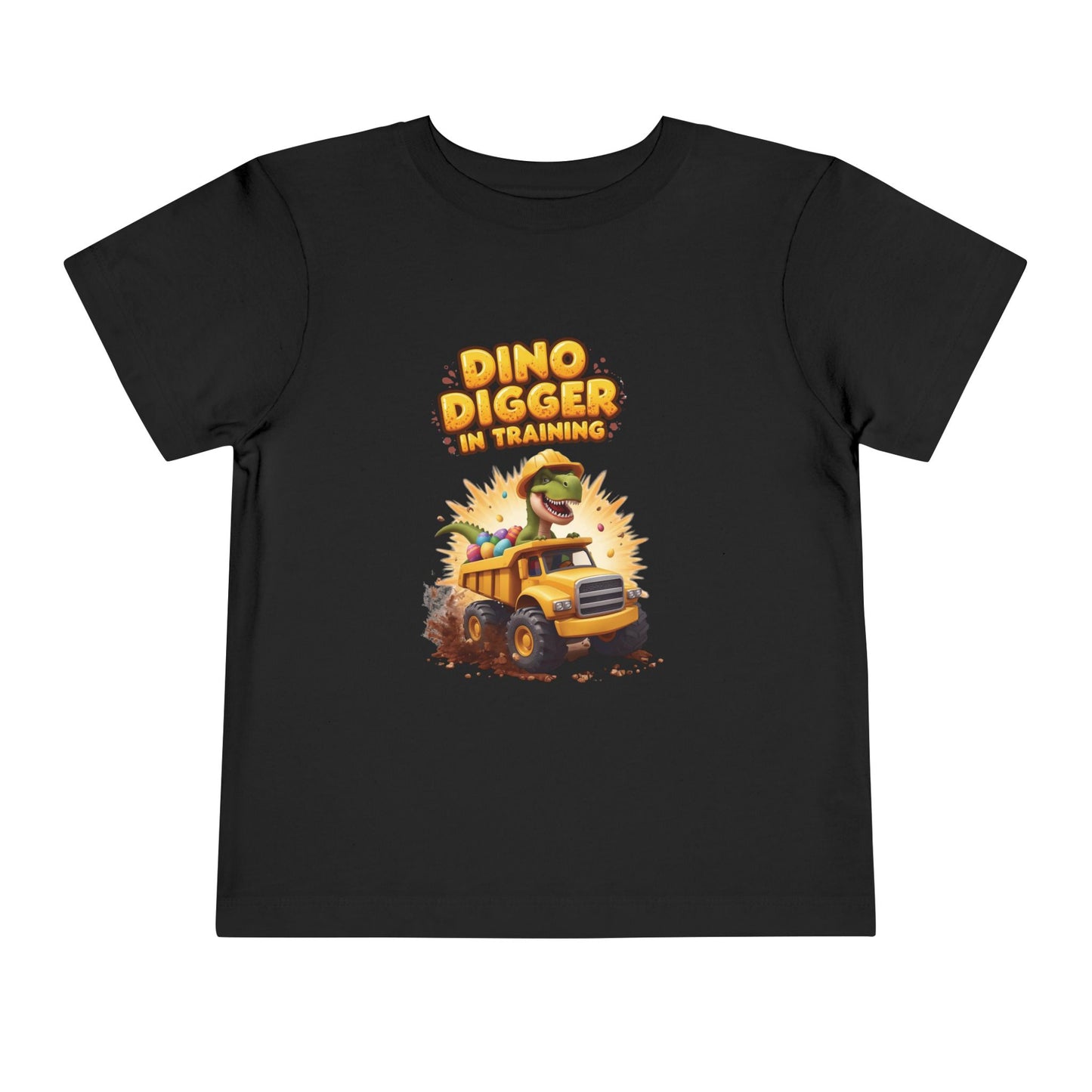 Dino Digger Toddler Tee - Fun Dino Excavator T-Shirt, Kids Gift, Birthday Outfit, Playwear, Cute Dinosaur Apparel