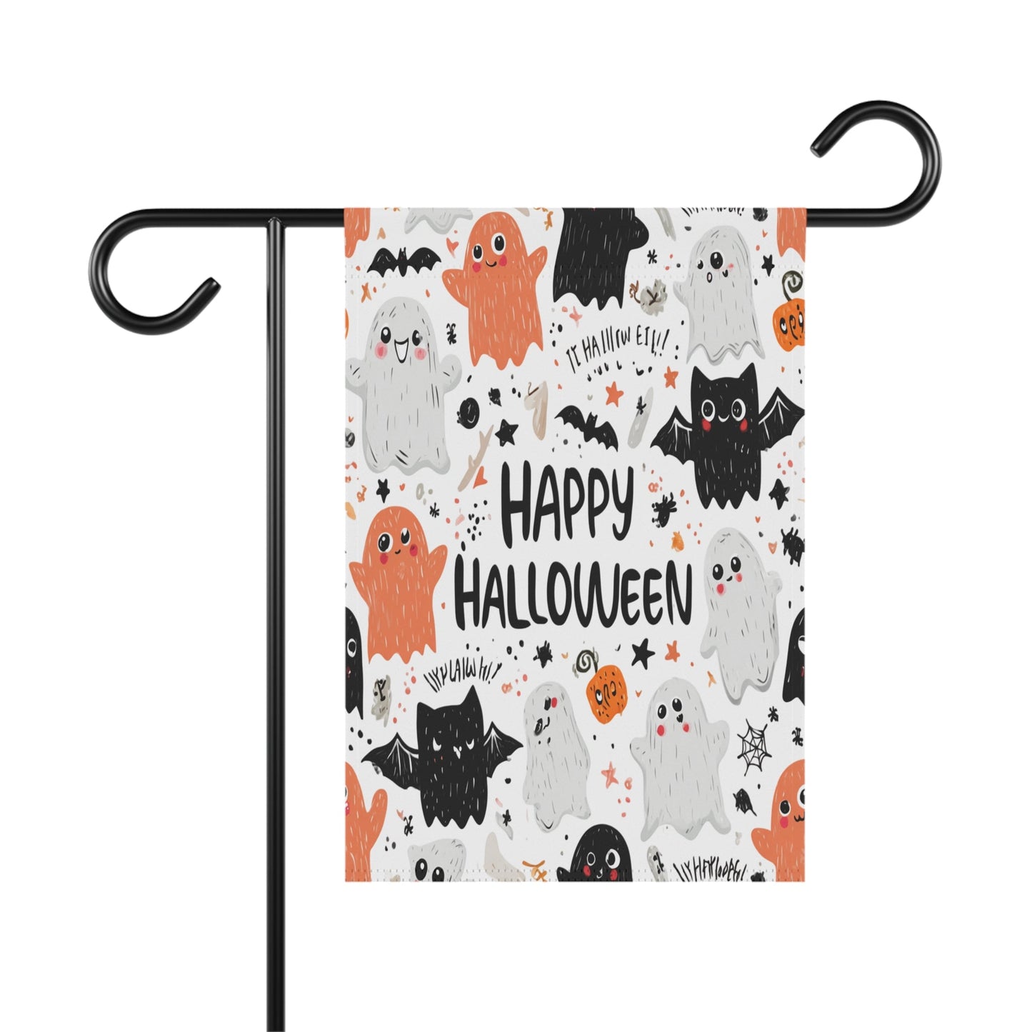 Halloween Garden Banner, Spooky Outdoor Decor, Fall Decorations, Seasonal Yard Sign, Trick or Treat Flag Printify