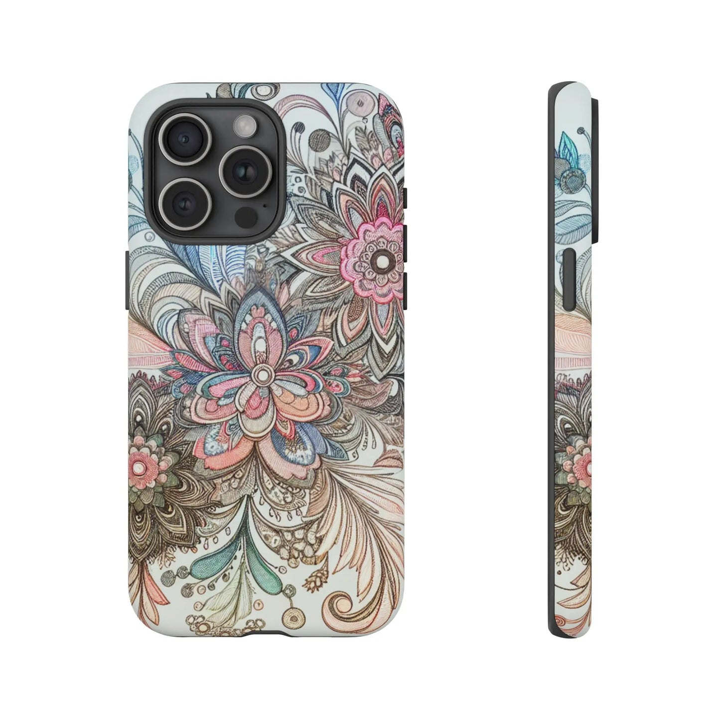 Floral Phone Case, Tough Cases, Protective mobile cover for flower lovers, Gift for her, Stylish phone accessory, Unique floral [...] Printify