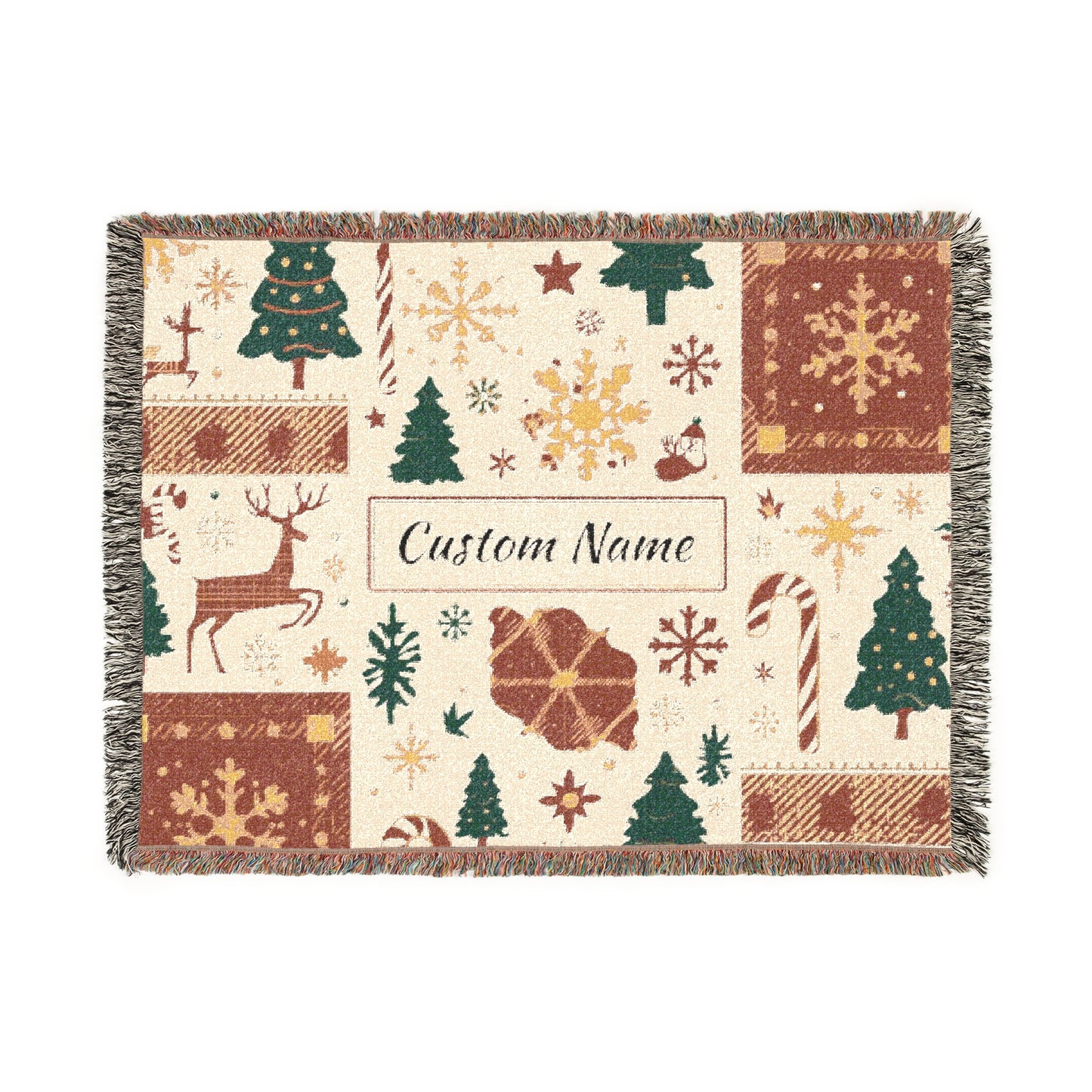 Custom Woven Blanket, Cozy Home Decor, Personalized Throw, Holiday Gift, Warm and Stylish