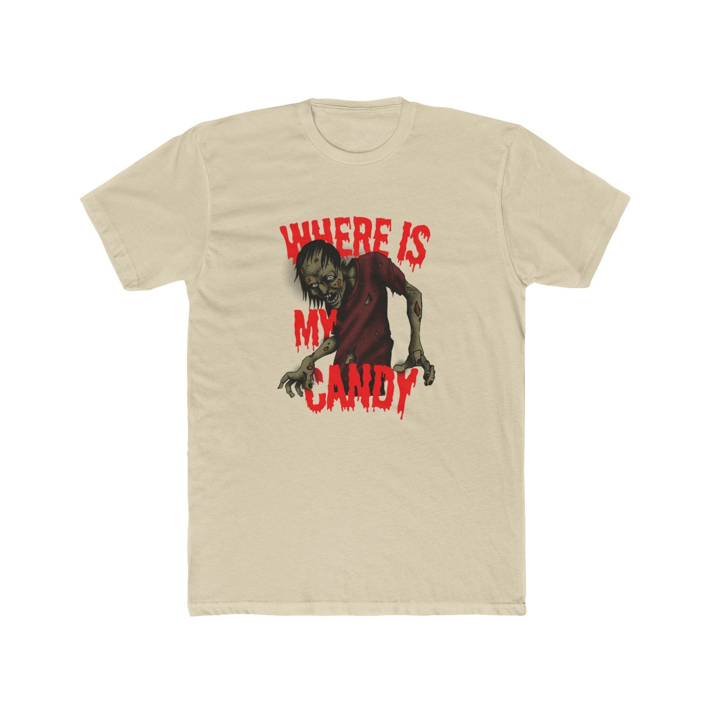 Unisex Halloween Zombie Crew Tee - Perfect for Costume Parties, Trick or Treating, Horror Fans, Spooky Season, Gift Idea