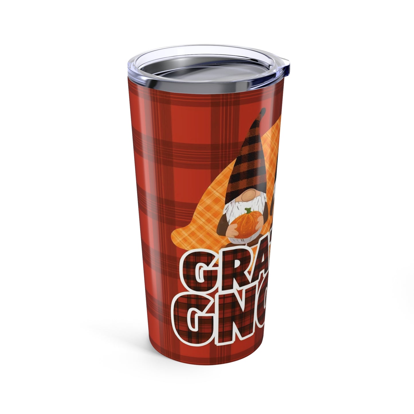 Thanksgiving Tumbler, Grateful Gnome Travel Mug, Fall Vibes Drinkware, Autumn Coffee Cup, Pumpkin Decor Tumbler, Holiday Gift