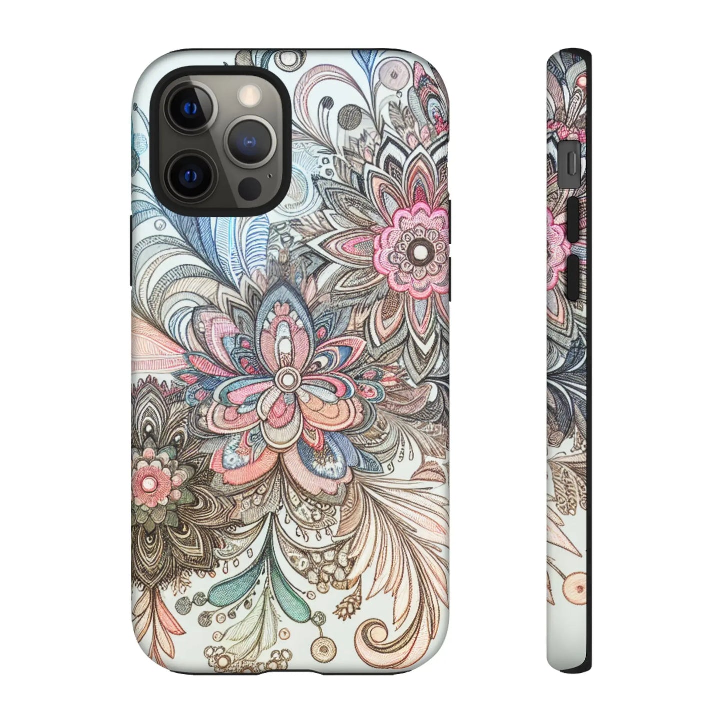 Floral Phone Case, Tough Cases, Protective mobile cover for flower lovers, Gift for her, Stylish phone accessory, Unique floral [...] Printify