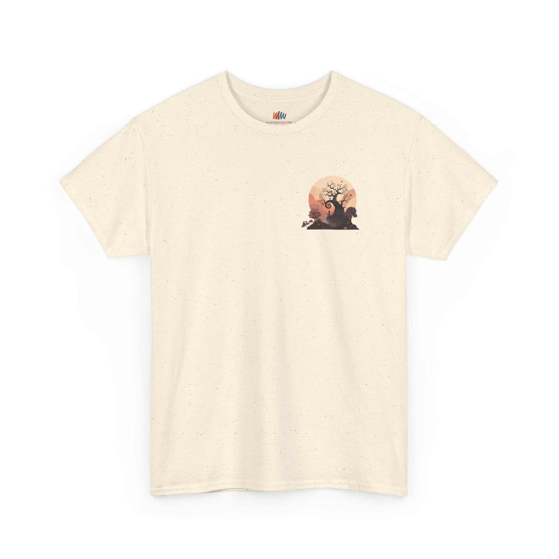 Spooky Sunset Tee, Halloween Shirt, Fall Apparel, Unisex Graphic Tee, Autumn Vibes, Cozy Casual Wear Printify