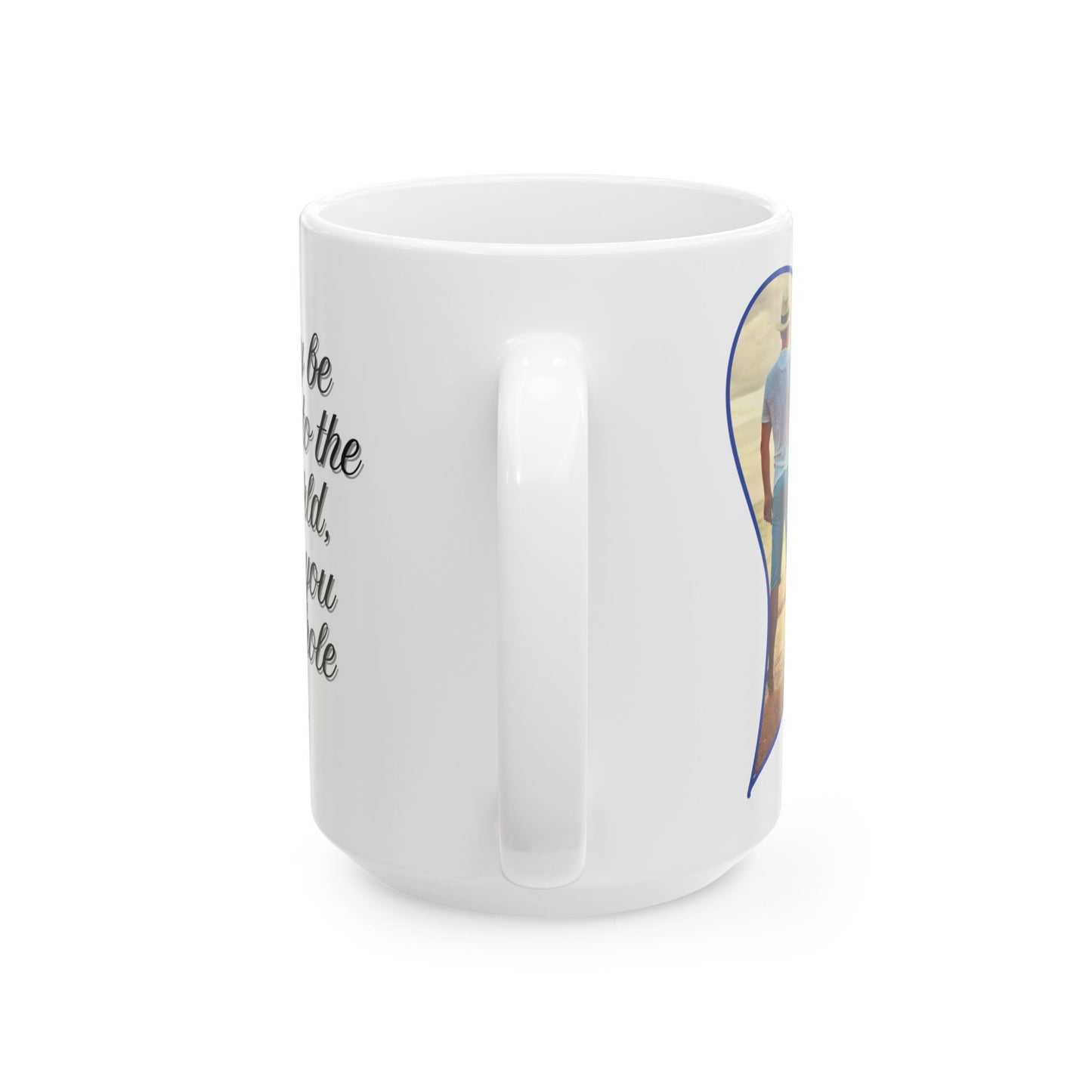 Personalized Fathers Day Mug Custom Photo Heart Coffee Cup With Name and Date Keepsake Gift 11oz 15oz