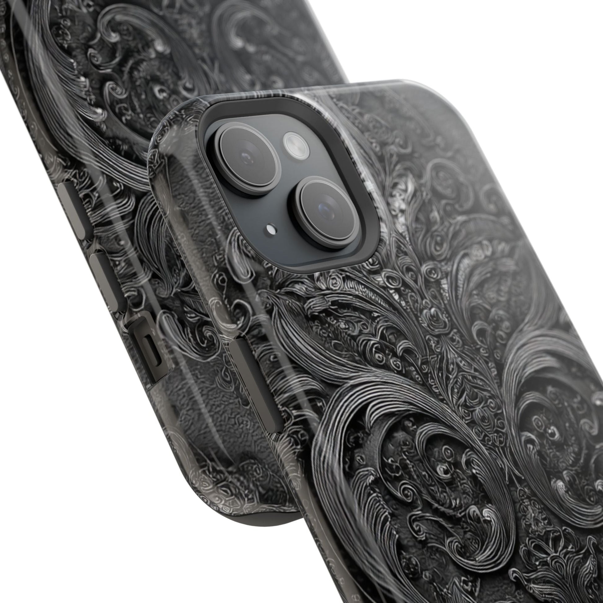 Phone Cases - Elegant Vintage Black Lace Design Printify