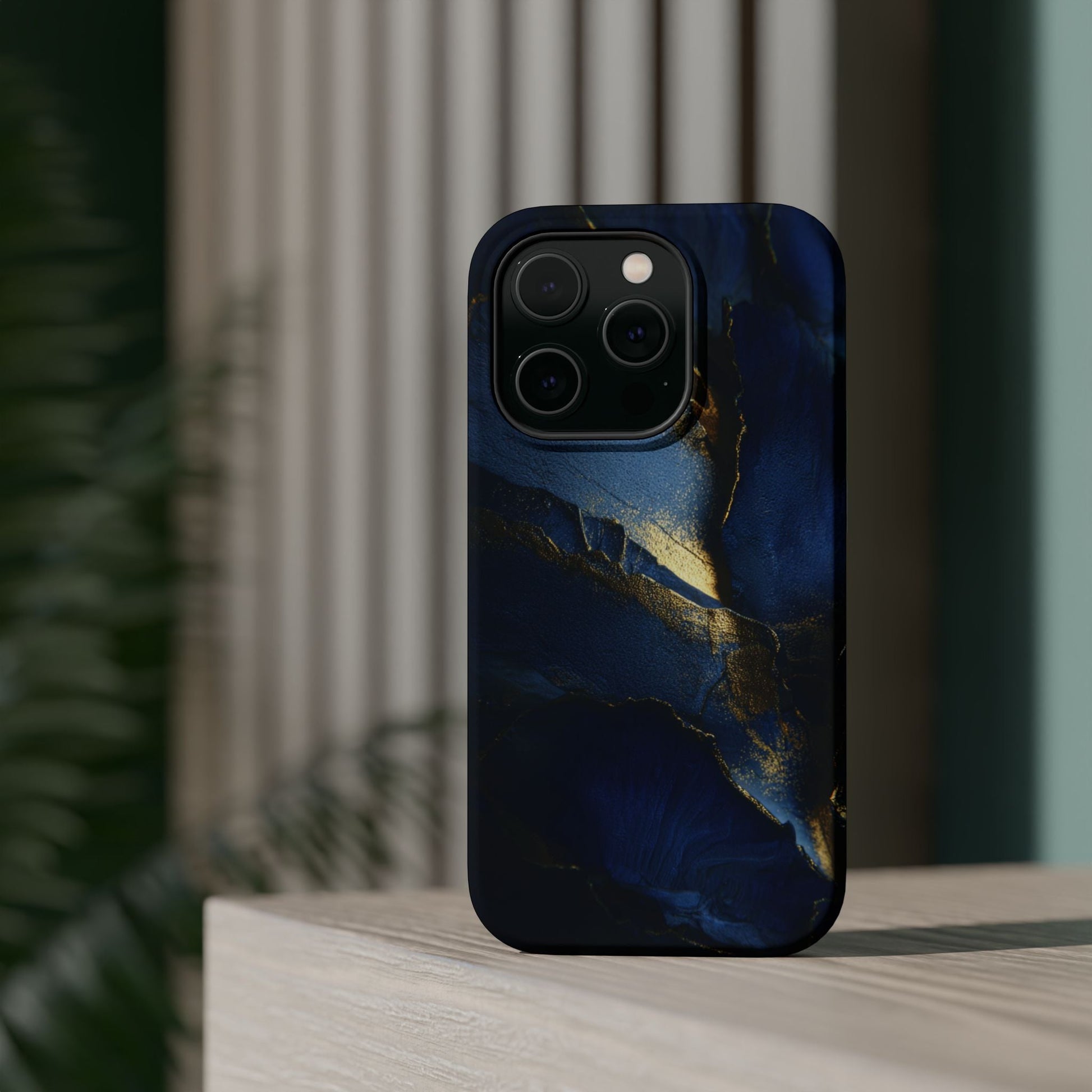 Phone Case - Blue and Gold 8k HD Design - Magnetic Tough Cases Printify