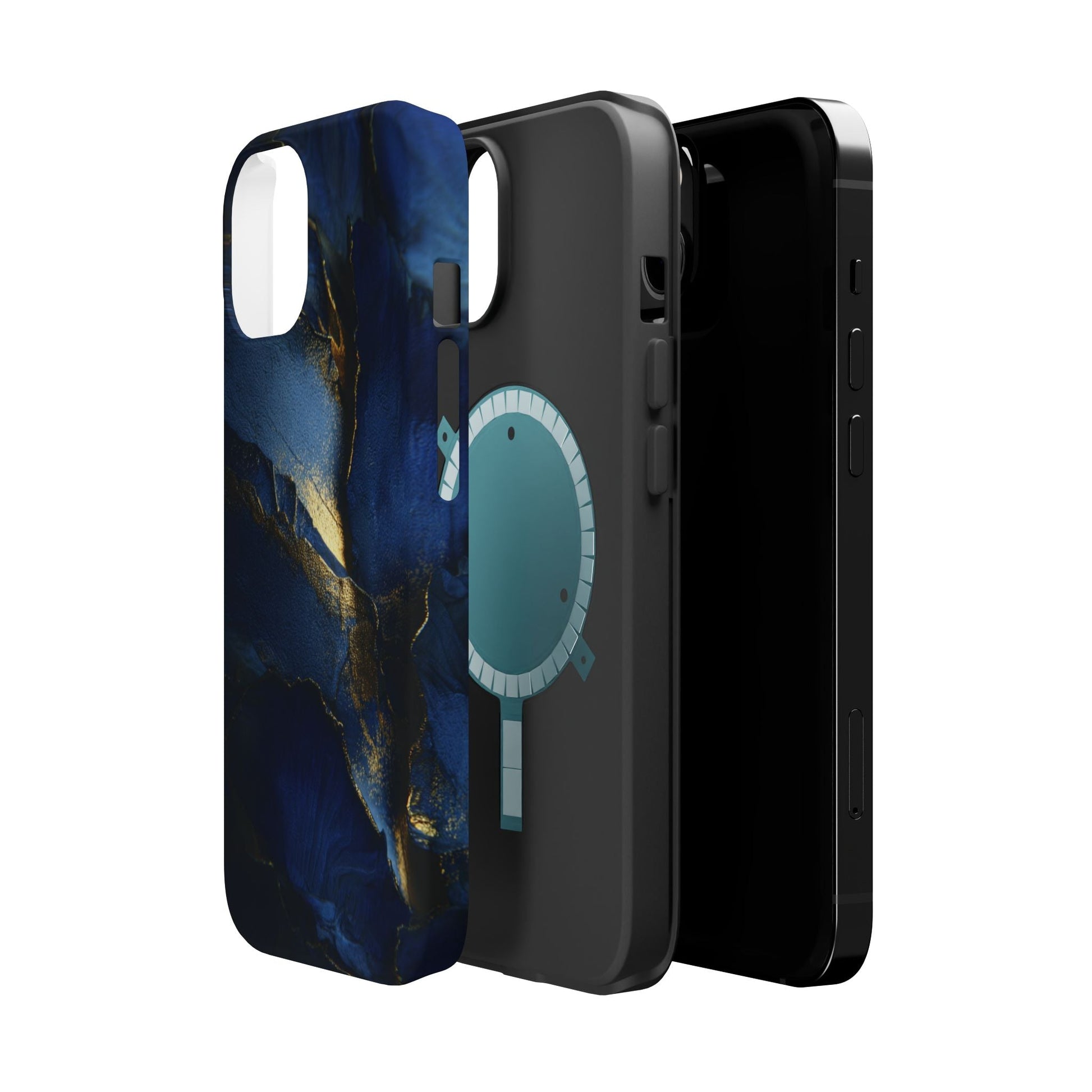 Phone Case - Blue and Gold 8k HD Design - Magnetic Tough Cases Printify