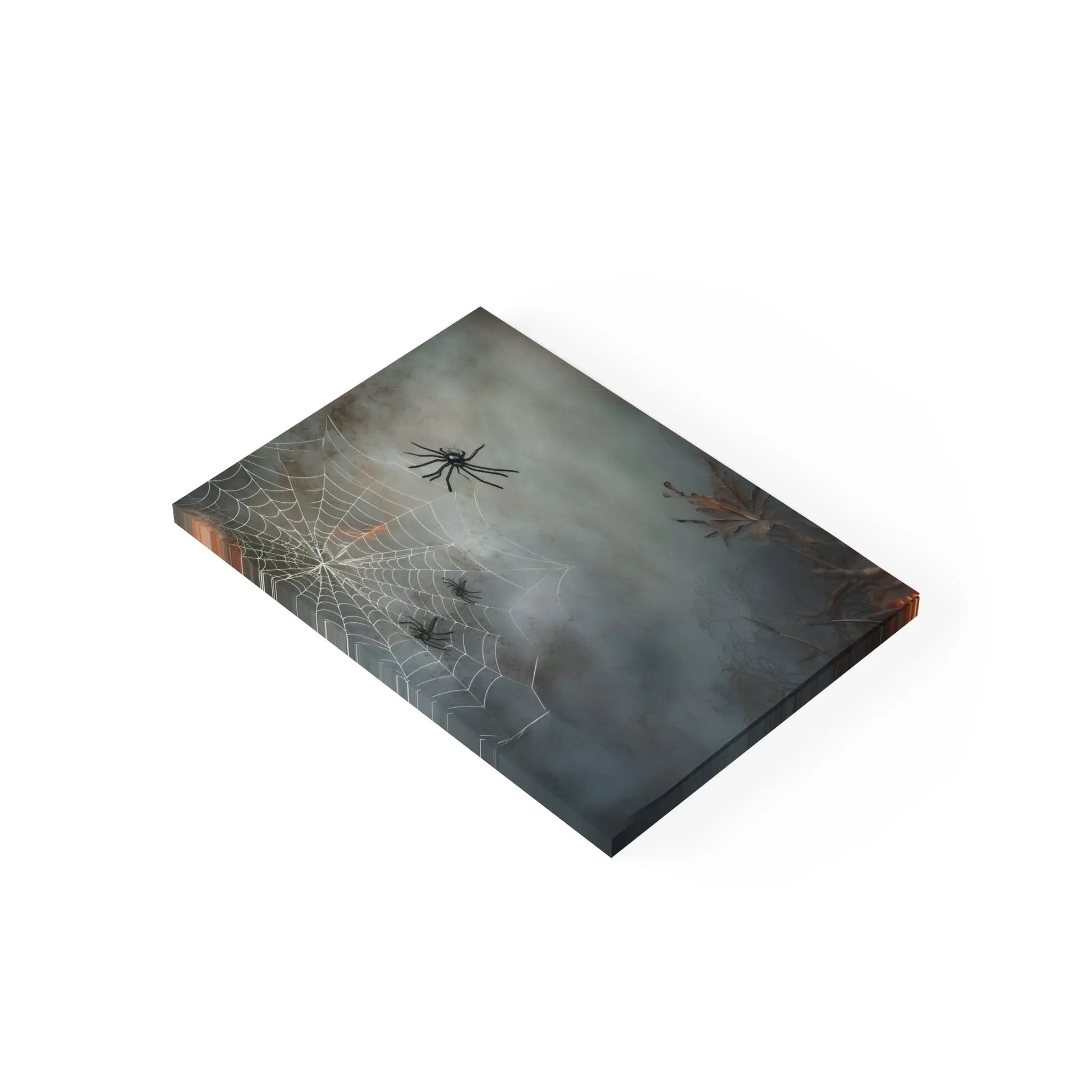 Note Pads - Spooky Spider and Web Design Halloween Stationery Printify